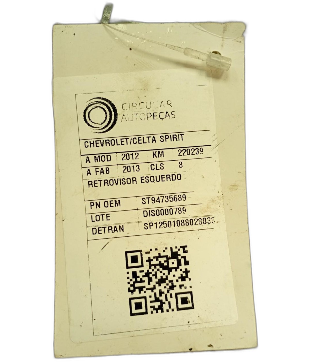 Espelho retrovisor externo - 94735689 - Celta, Prisma A