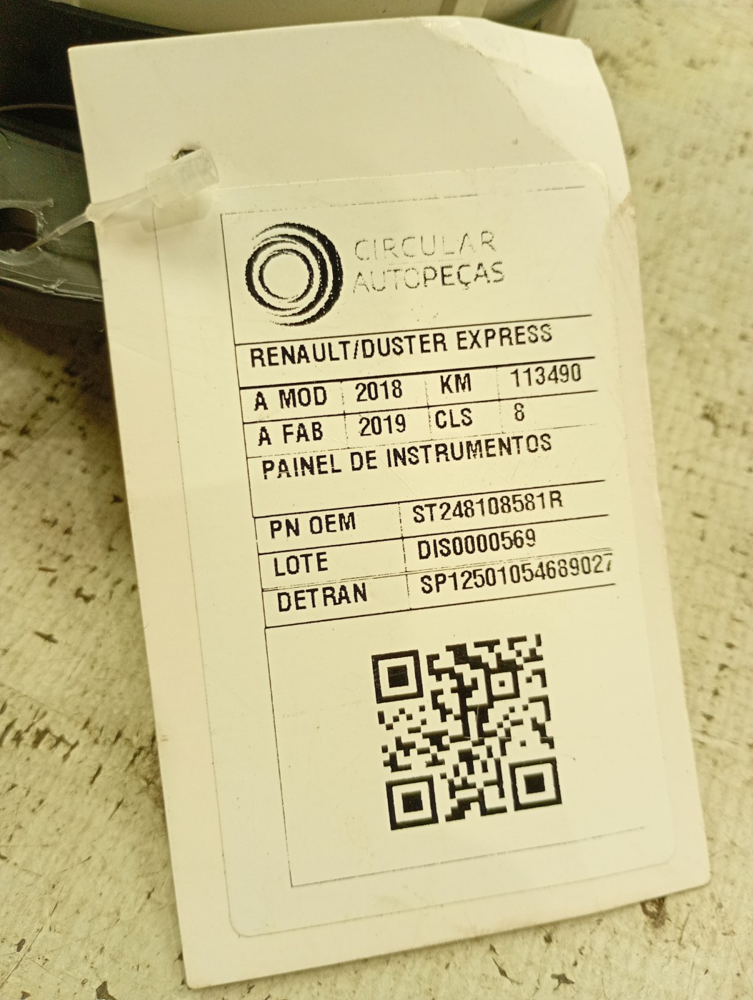 PAINEL INSTRUMENTOS RENAULT DUSTER EXPRESSION 1.6 2018/19 - 248108581R - 