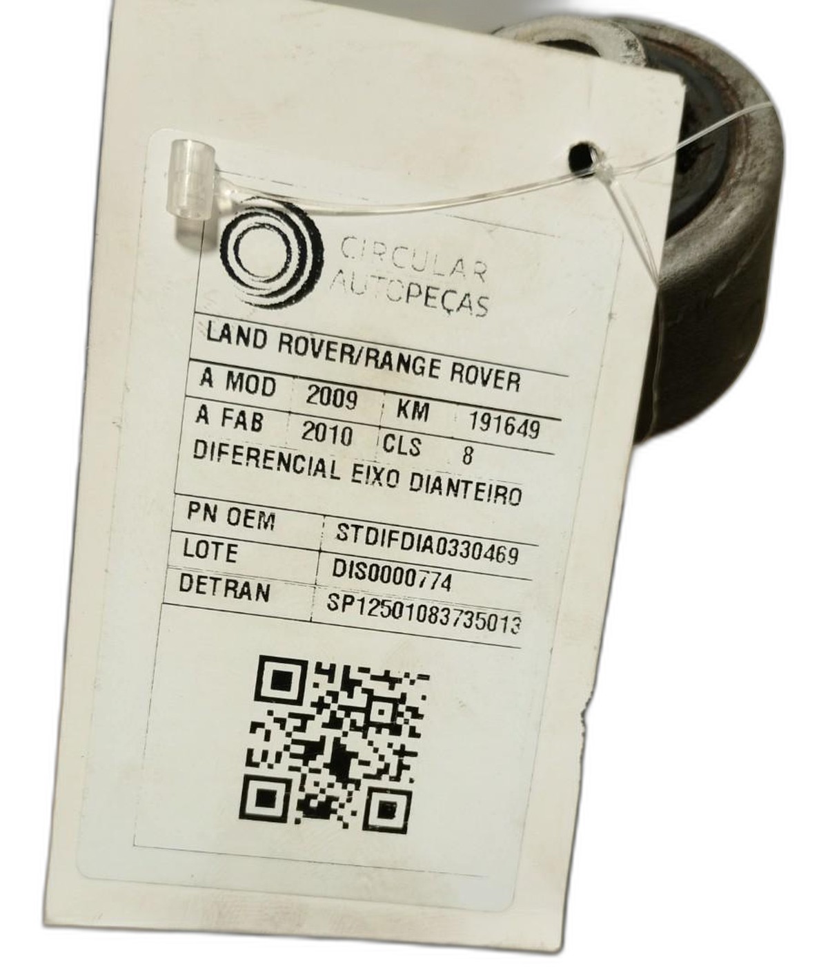 DIFERENCIAL EIXO DIANTEIRO RANGE ROVER SPORT SE 2009/10 - DIFDIA0330469 - 