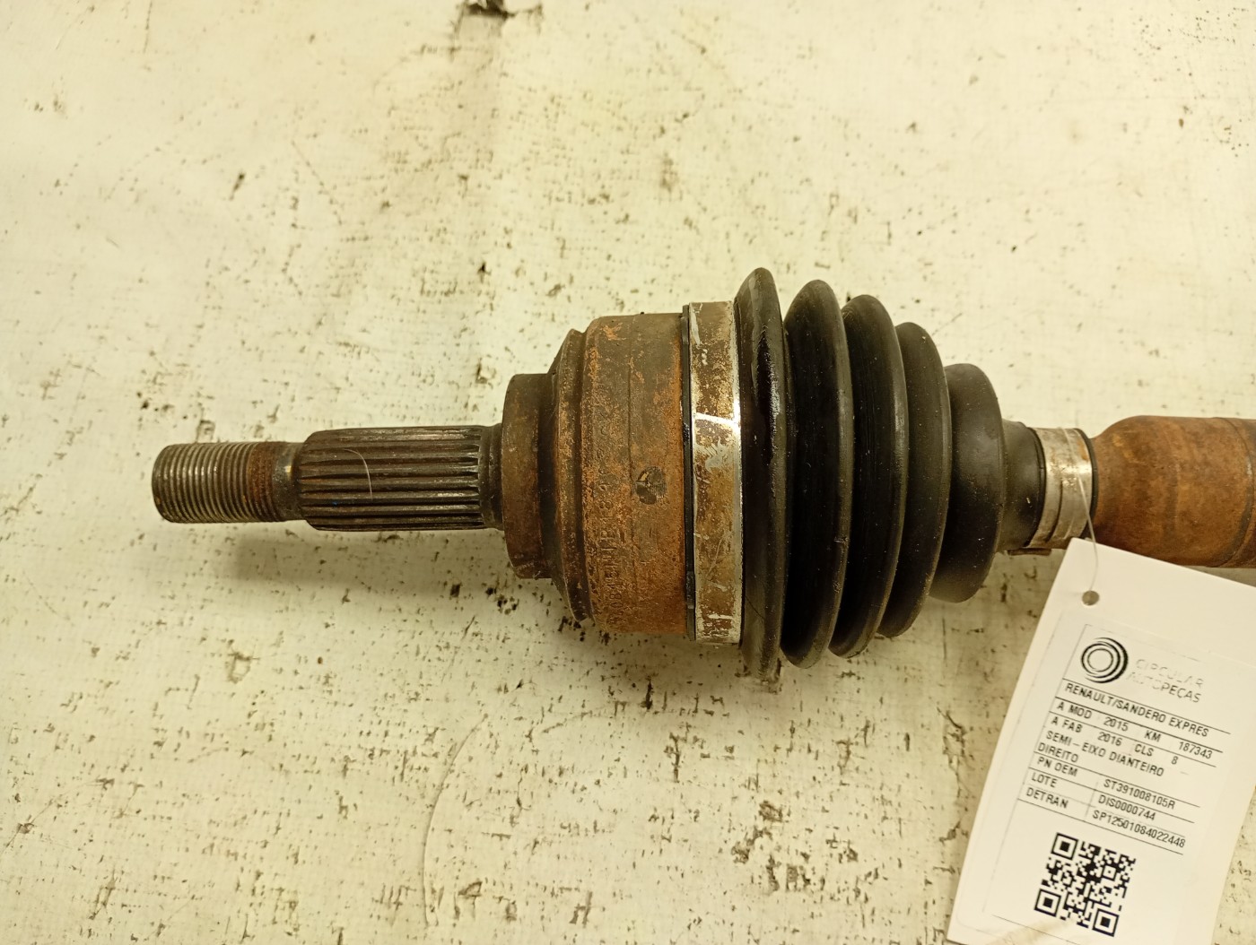 Semi Eixo Direito Sandero 1.6 8v Manual 15/17 Logan 14/17 - ST391008105R - 