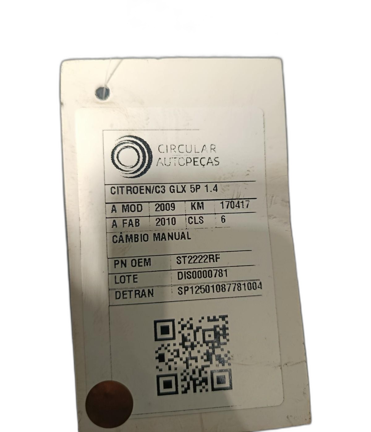 Caixa Cambio Peugeot 206 207 208 C3 1.4 1.5 2007/20 - ST2222RF - 