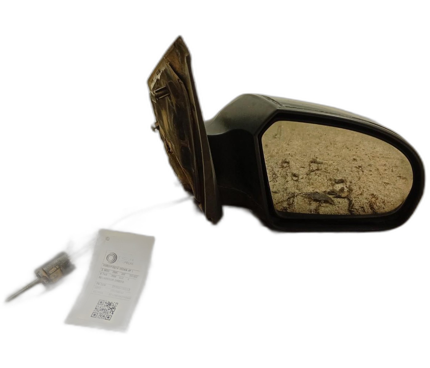 RETROVISOR DIREITO PRETO FORD FIESTA FLEX/CLASS 2009/2010 - 2S6517682LE - 