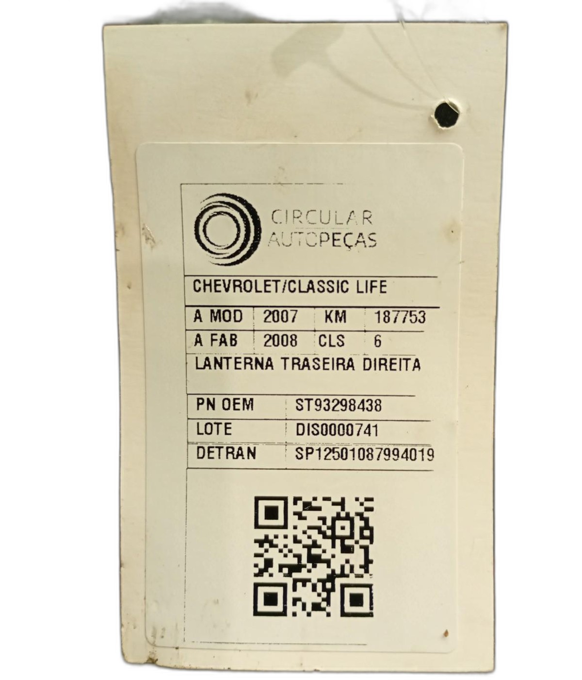 Lanterna Traseira Direita Corsa Classic 2000 a 2010 - ST93298438 - 