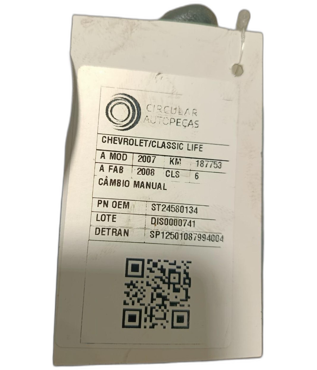 CÂMBIO MANUAL CHEVROLET CLASSIC LIFE/LS 1.0 VHC FLEX 2010 - ST24580134 - 