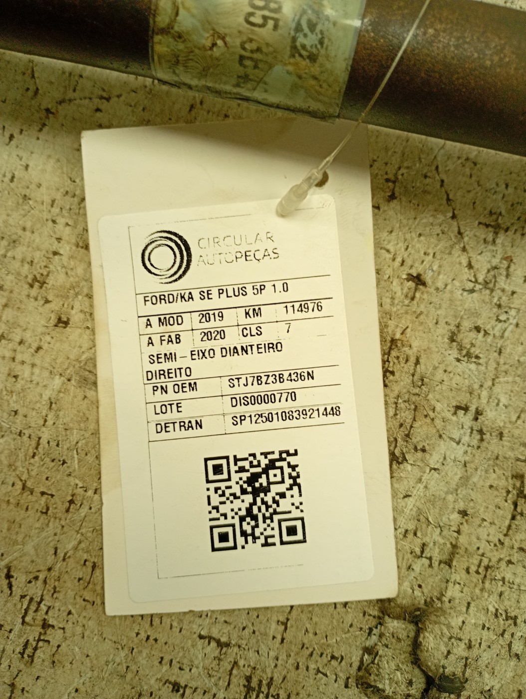 Semi Eixo Dianteiro Direito Ford Ka 1.0 1.5 2018/21 - STJ7BZ3B436N - 