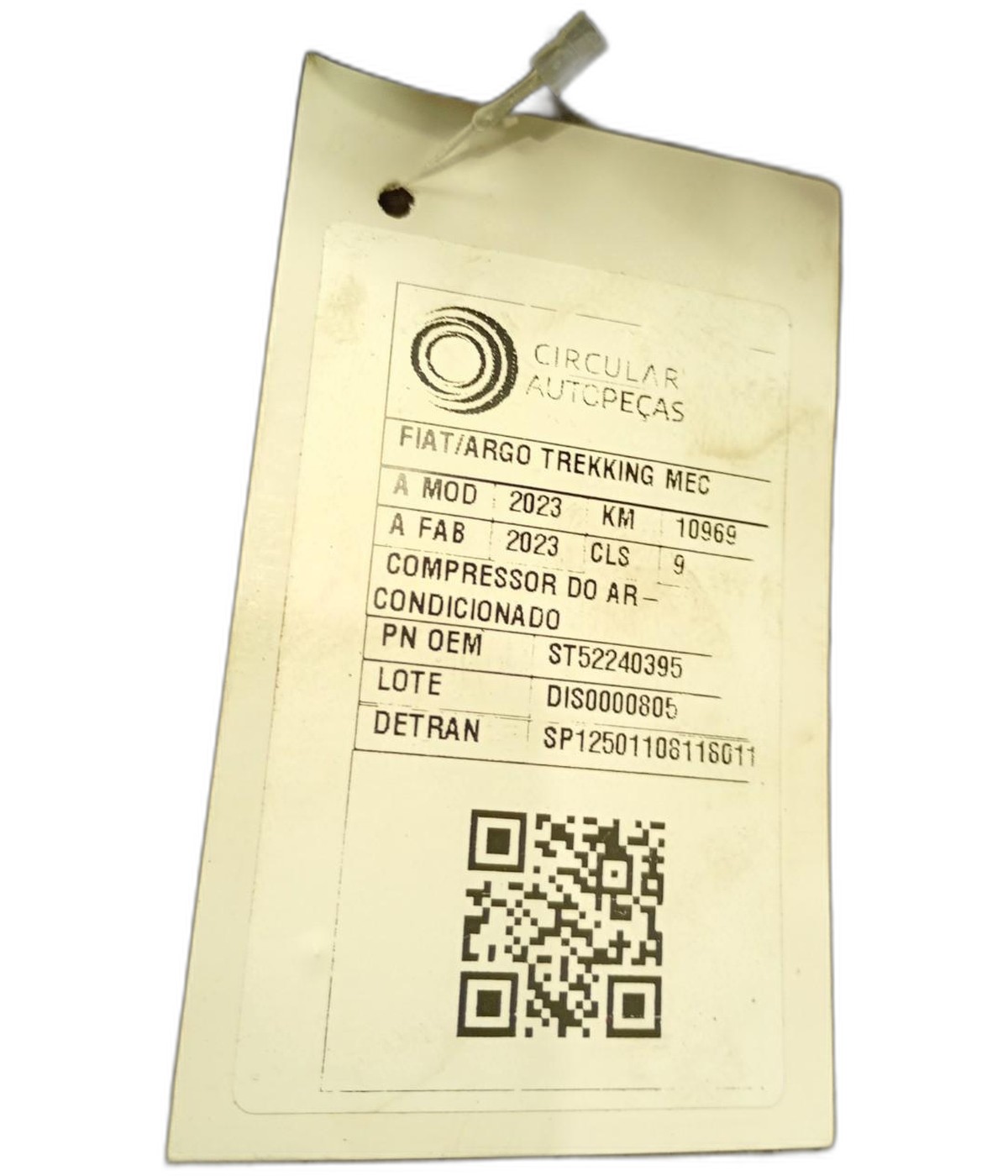 COMPRESSOR AR-CONDICIONADO FIAT ARGO TREKKING 1.3 2023 - ST52240395 - 