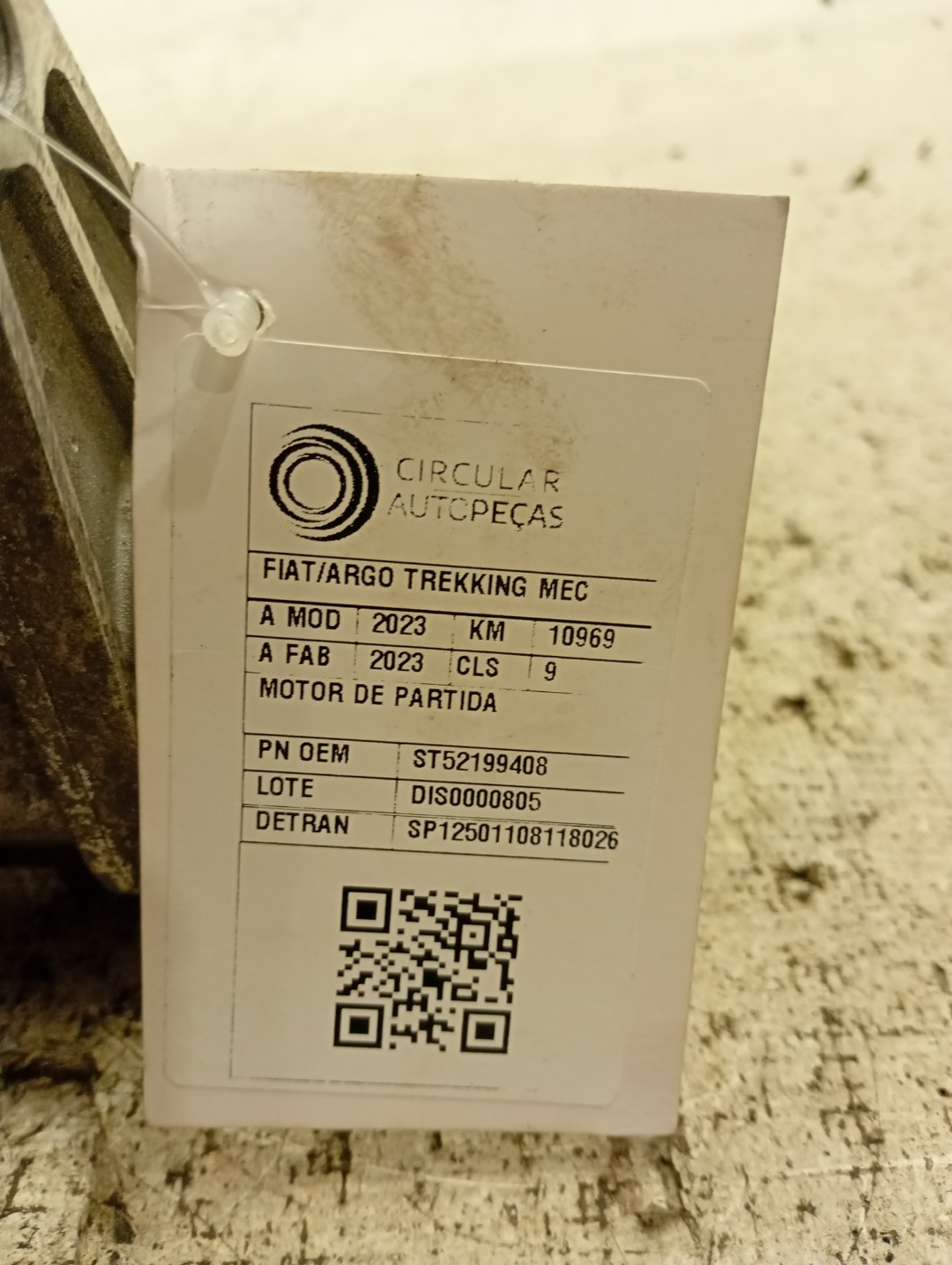 MOTOR PARTIDA FIAT ARGO TREKKING 1.3 8V FLEX 2023 - ST52199408 - 