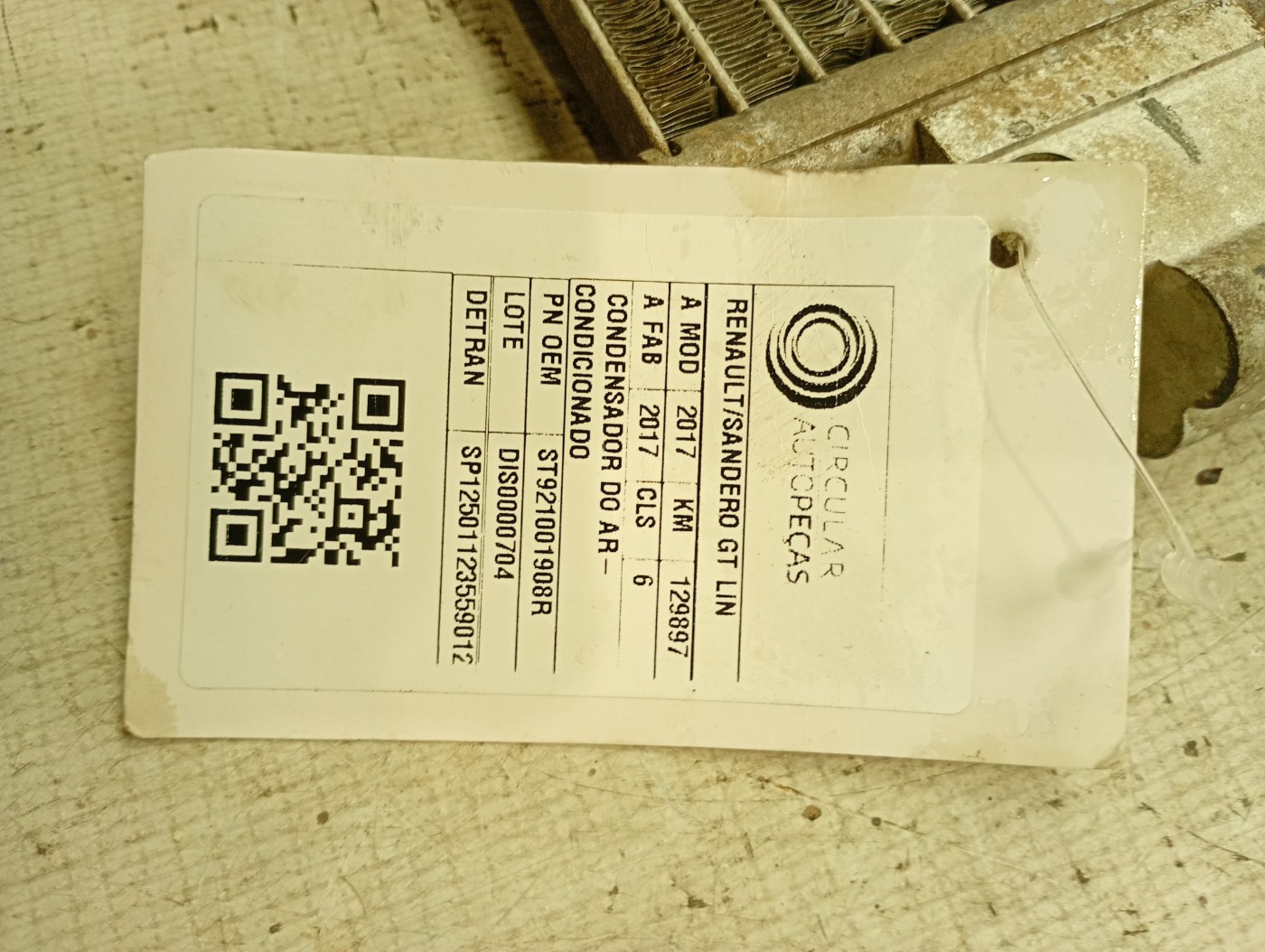 CONDENSADOR AR-CONDICIONADO RENAULT SANDERO GT 1.6 2017 - ST921001908R - 