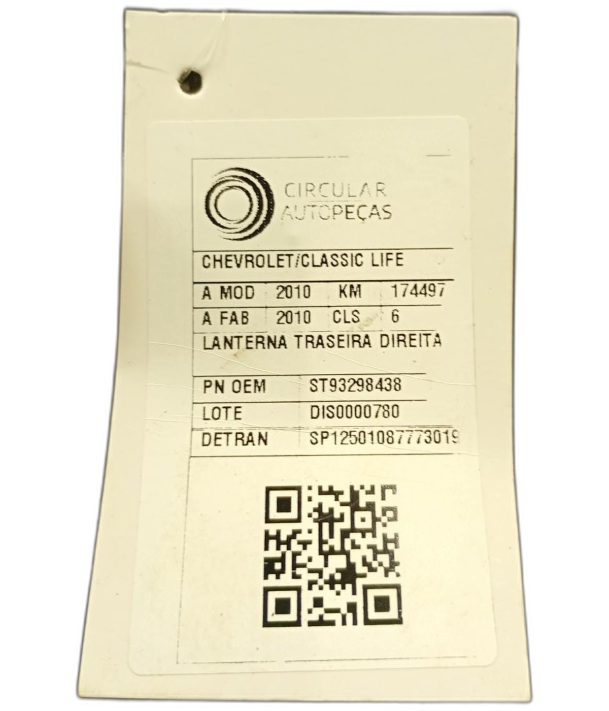 Lanterna Traseira Direita Corsa Classic 2000 a 2010 - ST93298438 - 