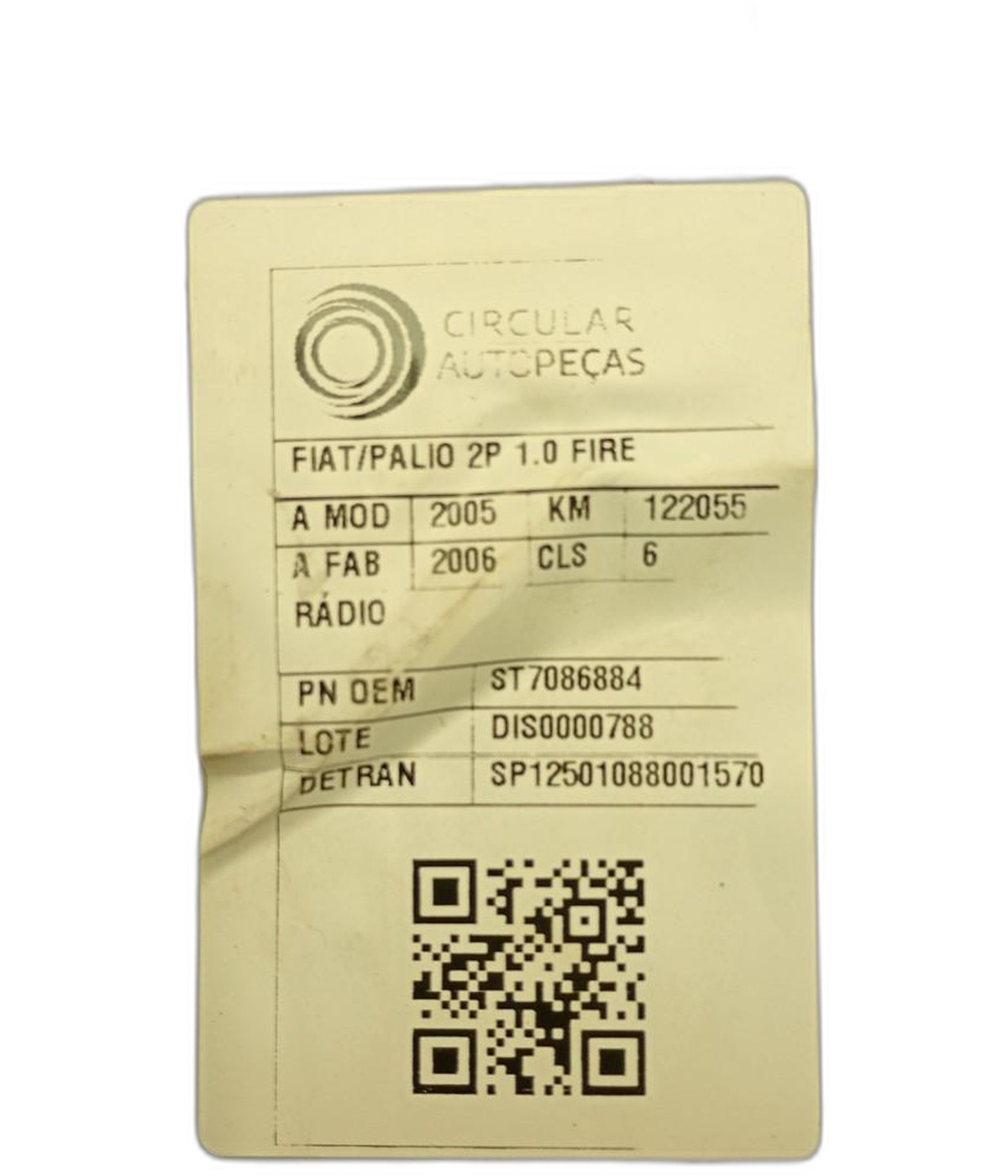 RÁDIO FIAT PALIO 1.0 FIRE FLEX 2005/2006 - ST7086884 - 