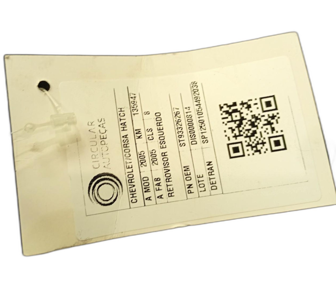 RETROVISOR ESQUERDO PRATA CHEVROLET MONTANA SPORT 2005 - ST93326267 - 