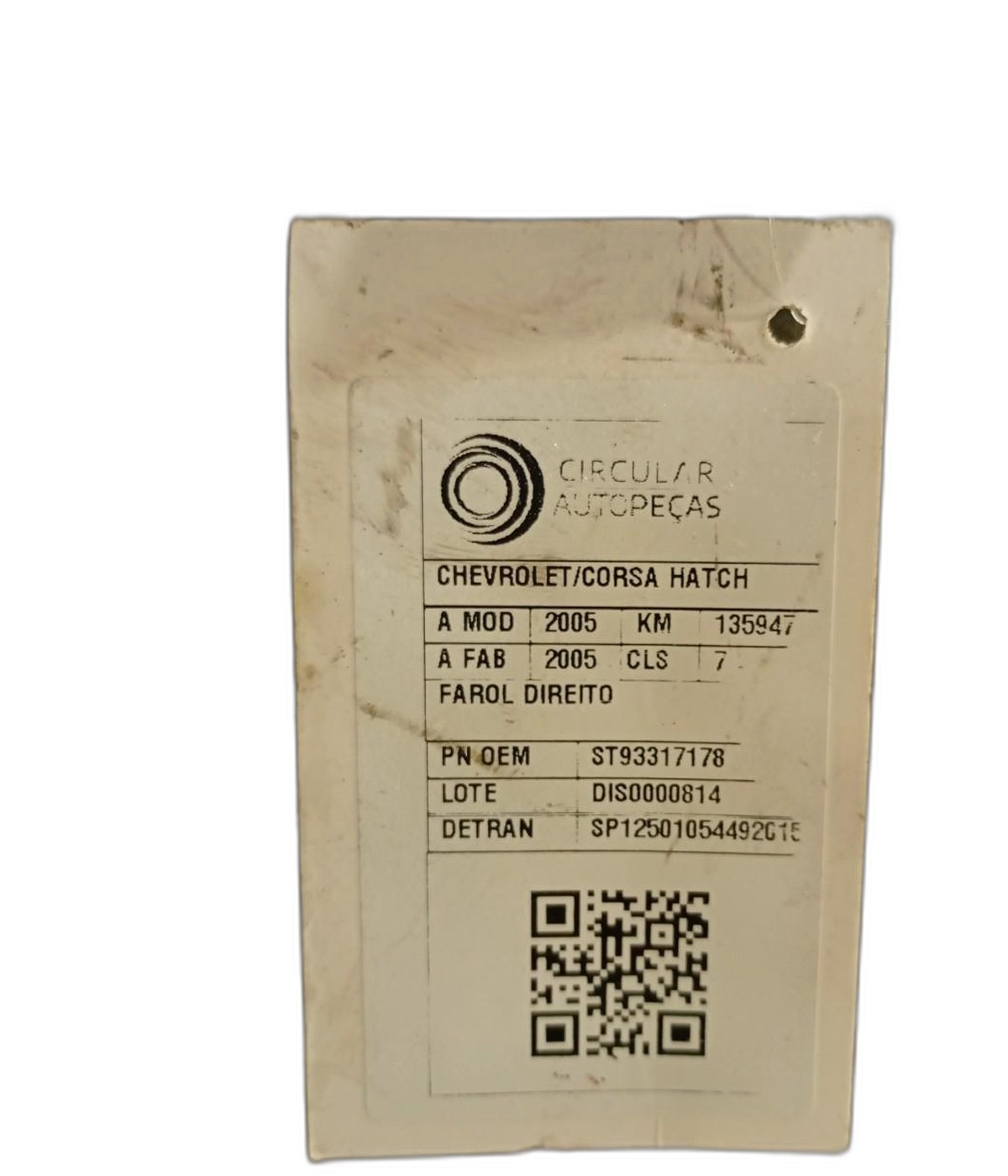 FAROL DIREITO CHEVROLET CORSA HAT. MAXX 1.8 2005/2005 - ST93317178 - 