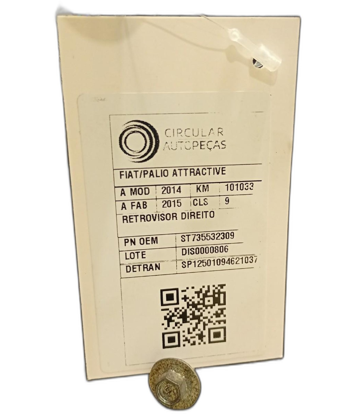 RETROVISOR DIREITO FIAT PALIO ATTRAC/ITALY 1.4 FLEX 14/15 - ST735532309 - 
