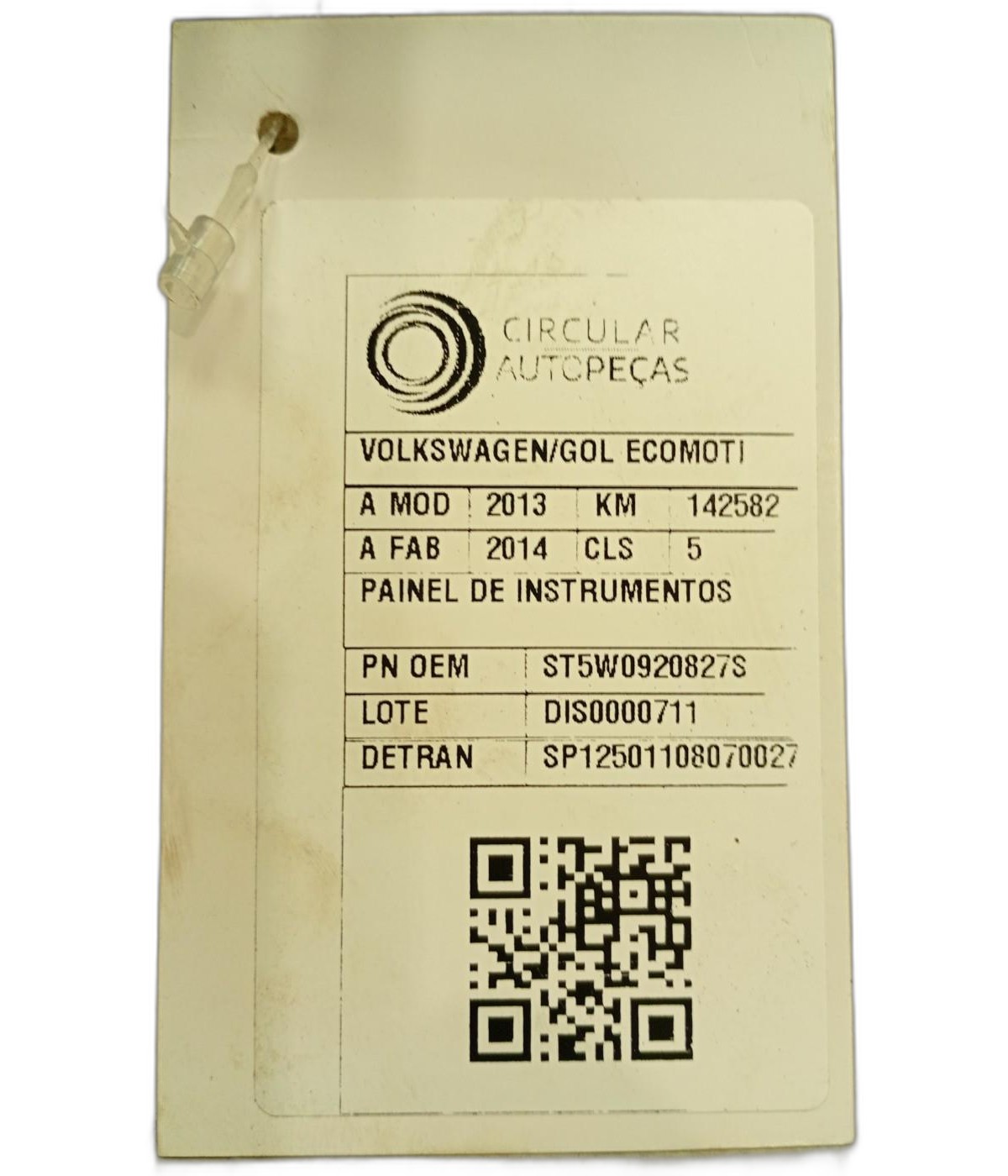 PAINEL INSTRUMENTOS VOLKSWAGEN GOL ECOMOTION 1.0 2013/14 - ST5W0920827S - 