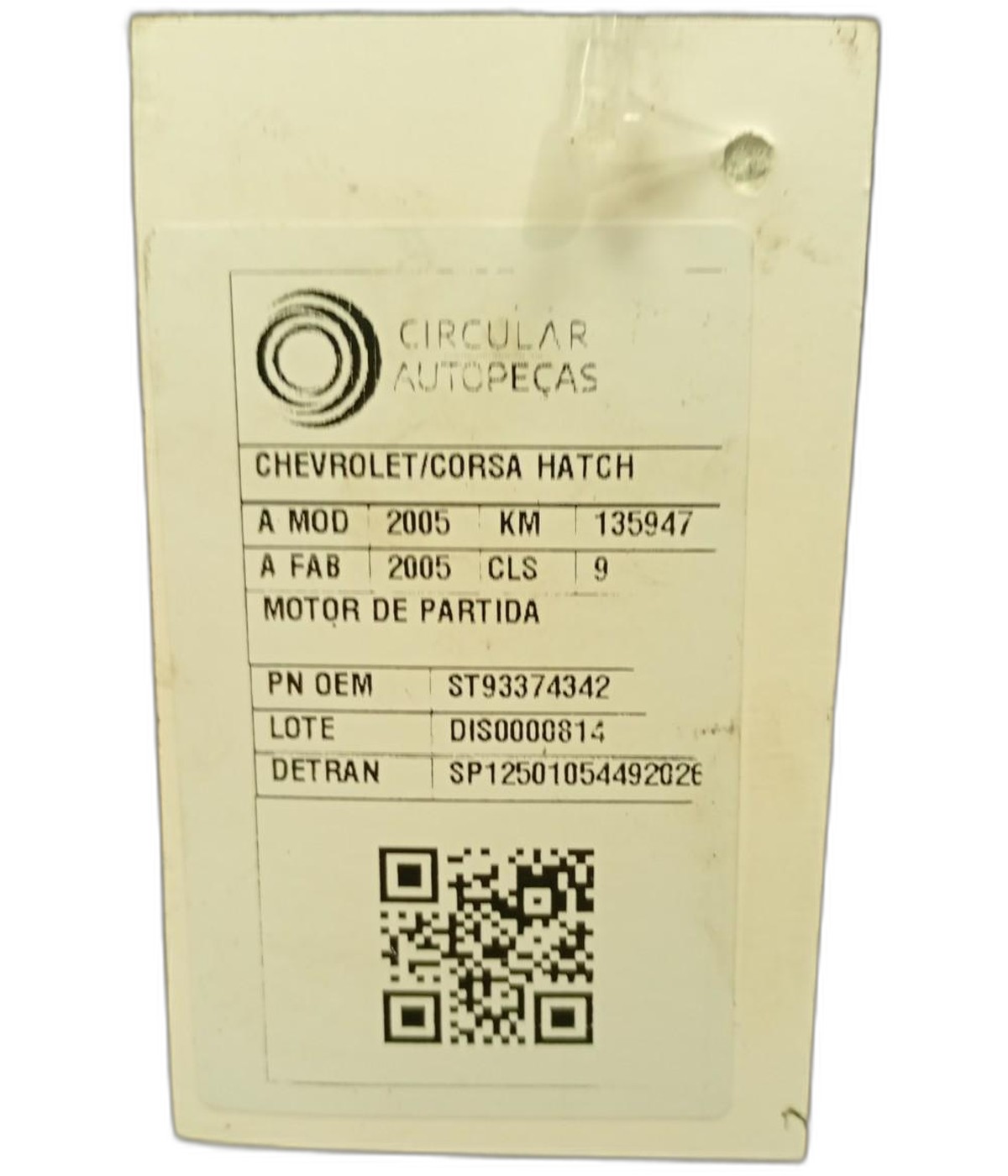 MOTOR PARTIDA CHEVROLET MONTANA SPORT 1.8 2005 - ST93374342 - 