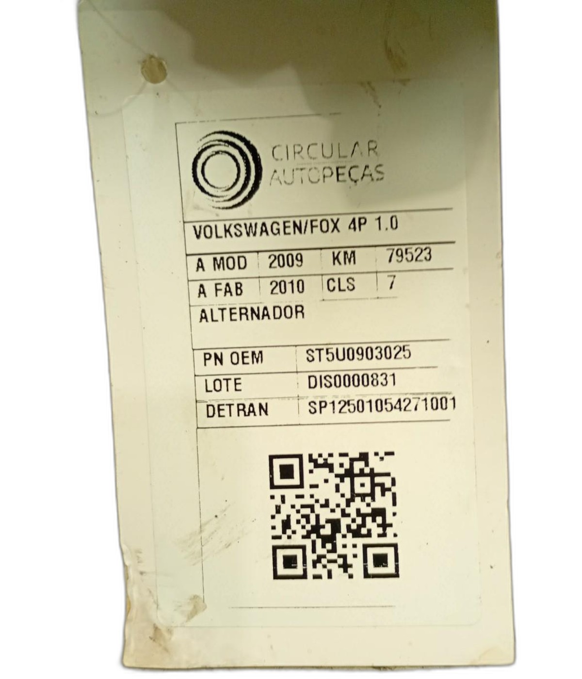 Alternador Gol Voyage G5 G6 1.0 1.6 2008 2008 a 2013 Sem Ar - ST5U0903025 - 