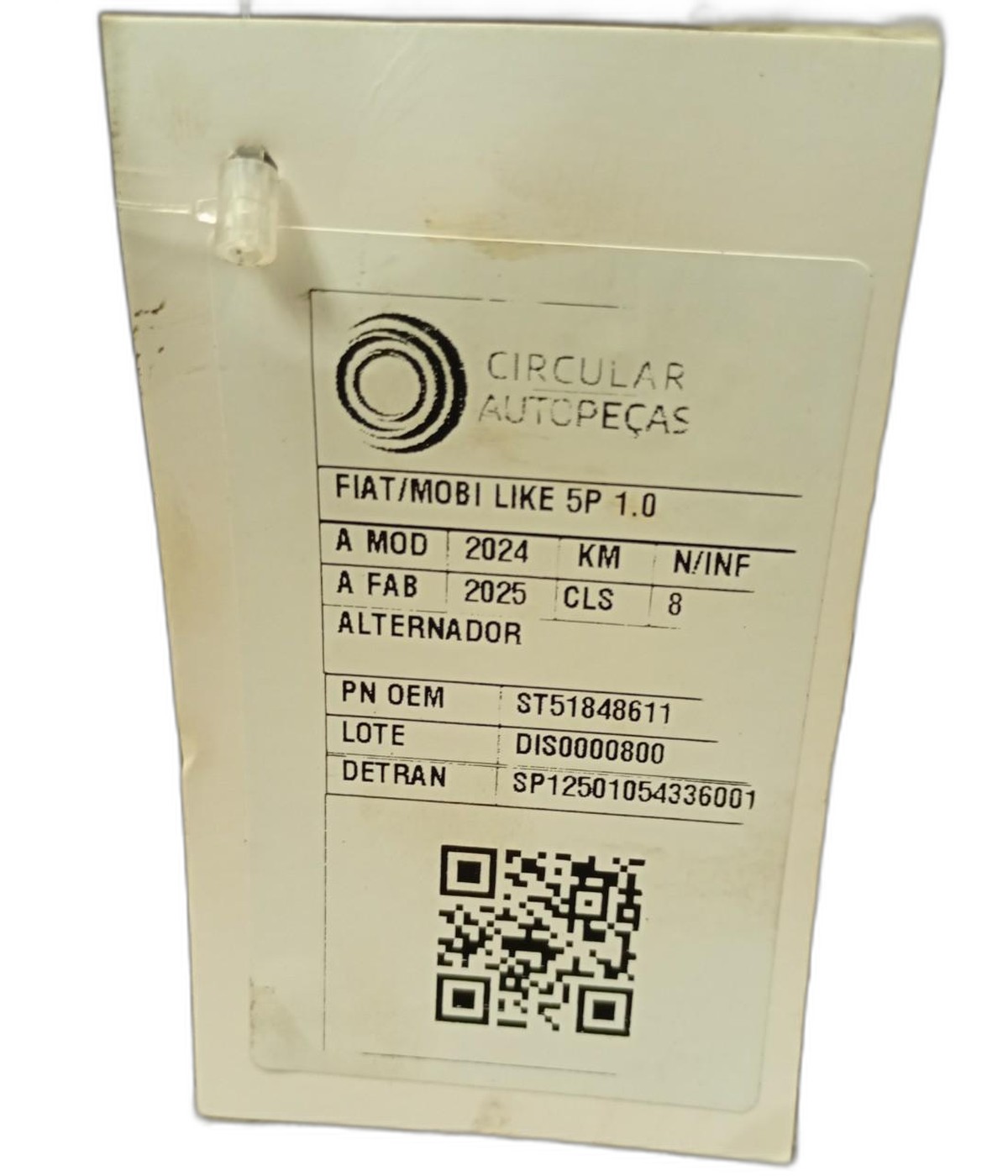 ALTERNADOR FIAT PALIO ELX 1.0 FIRE FLEX 8V 2009/2010 - ST51848611 - 