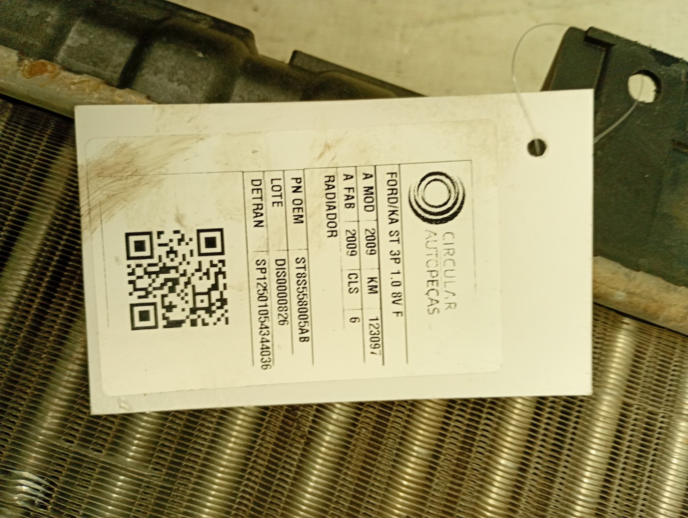 RADIADOR FORD KA 1.0 8V ST FLEX 3P 2009/2009 - ST8S558005AB - 