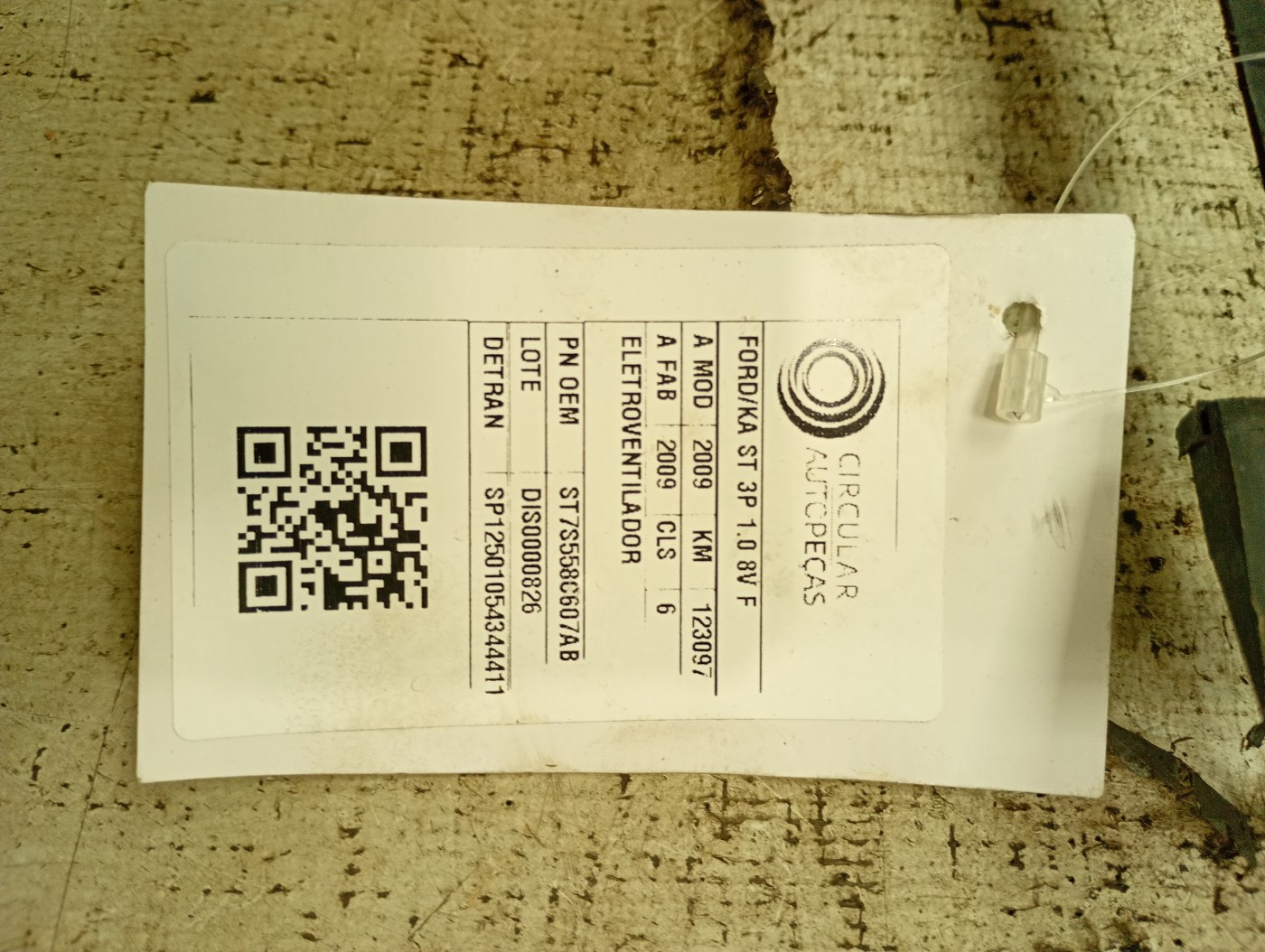 ELETROVENTILADOR FORD KA 1.0 8V ST FLEX 3P 2009/2009 - ST7S558C607AB - 