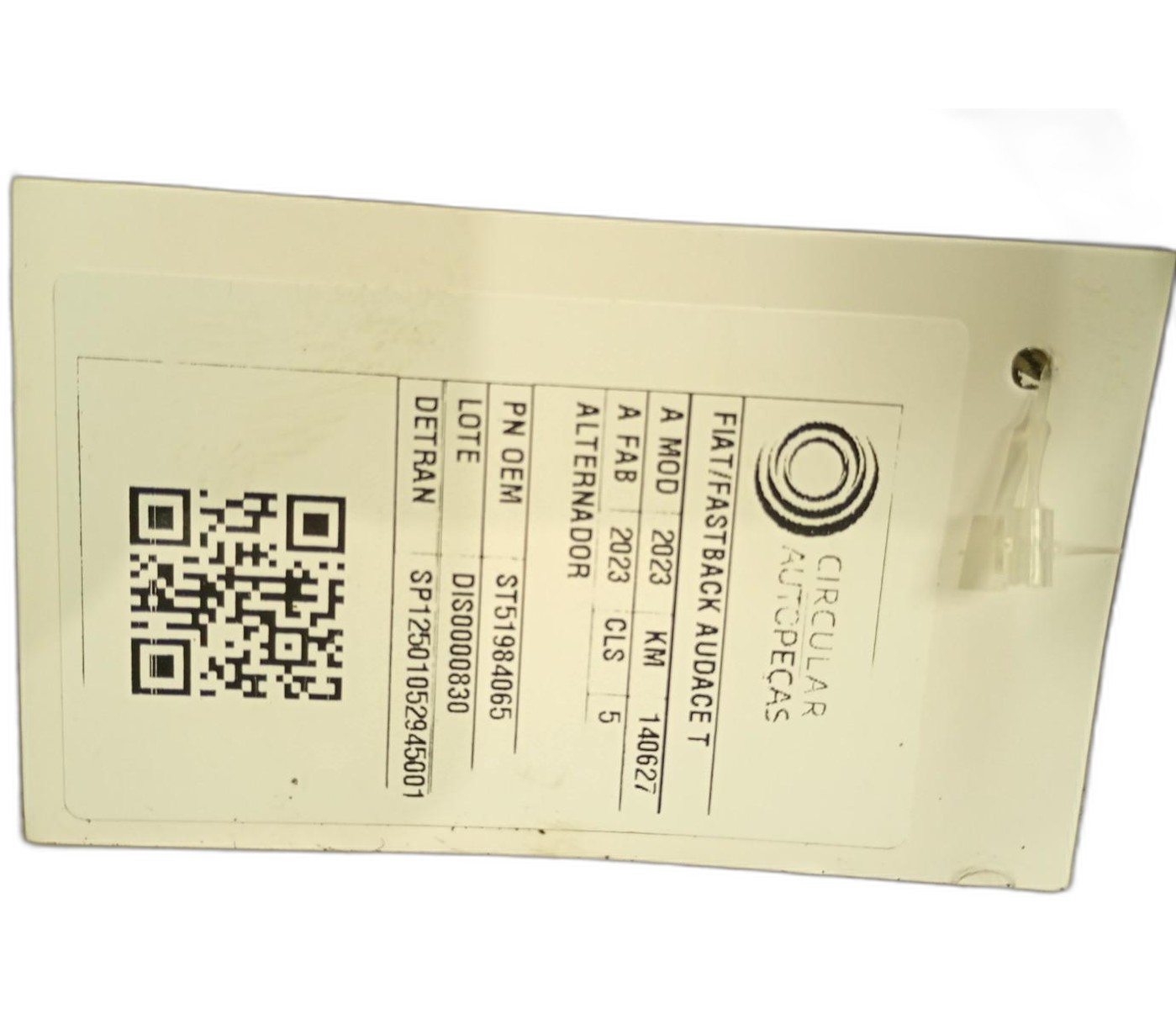 ALTERNADOR FIAT FASTBACK AUDACE TURBO 200 1.0 2023 - ST51984065 - 