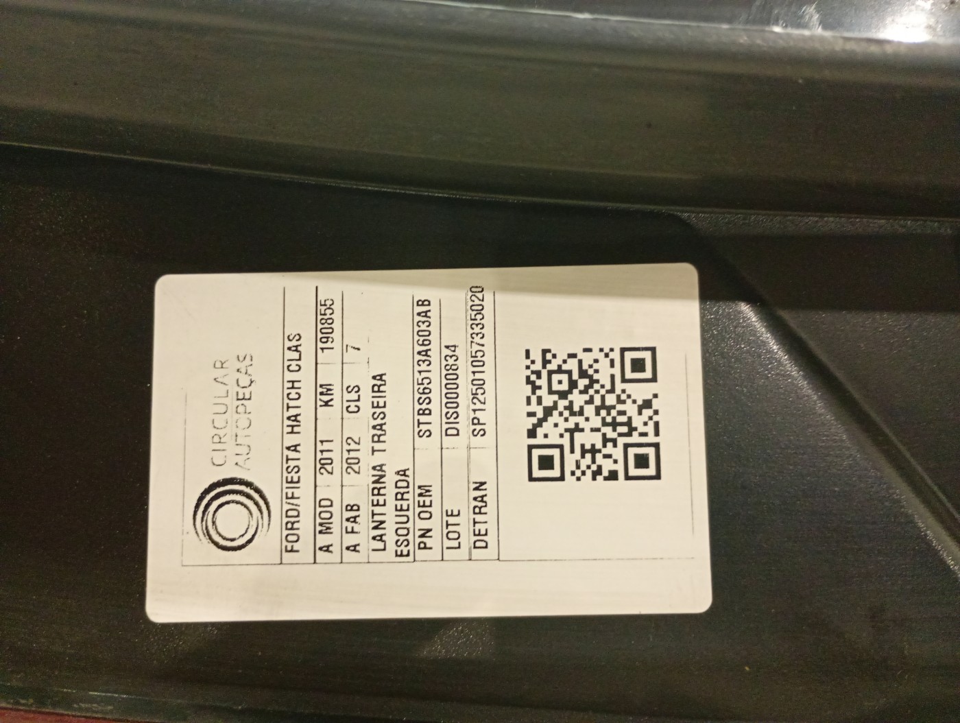 Lanterna Traseira Esquerda Fiesta Hatch 2003 a 2014 - STBS6513A603AB - 