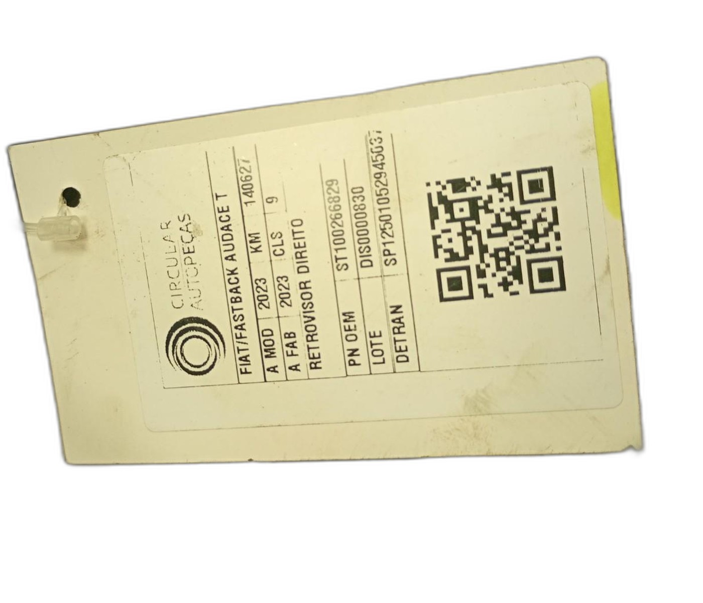 RETROVISOR DIREITO FIAT FASTBACK AUDACE TURBO 200 1.0 2023 - ST100266829 - 