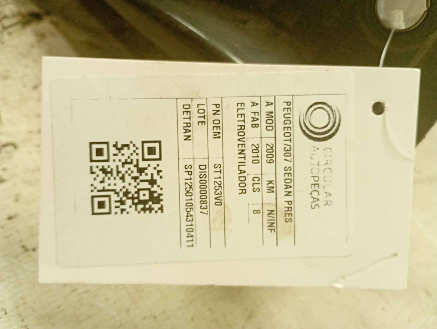ELETROVENTILADOR PEUGEOT 307 SED PRESENCE 1.6 16V 2008/09 - ST1253V0 - 