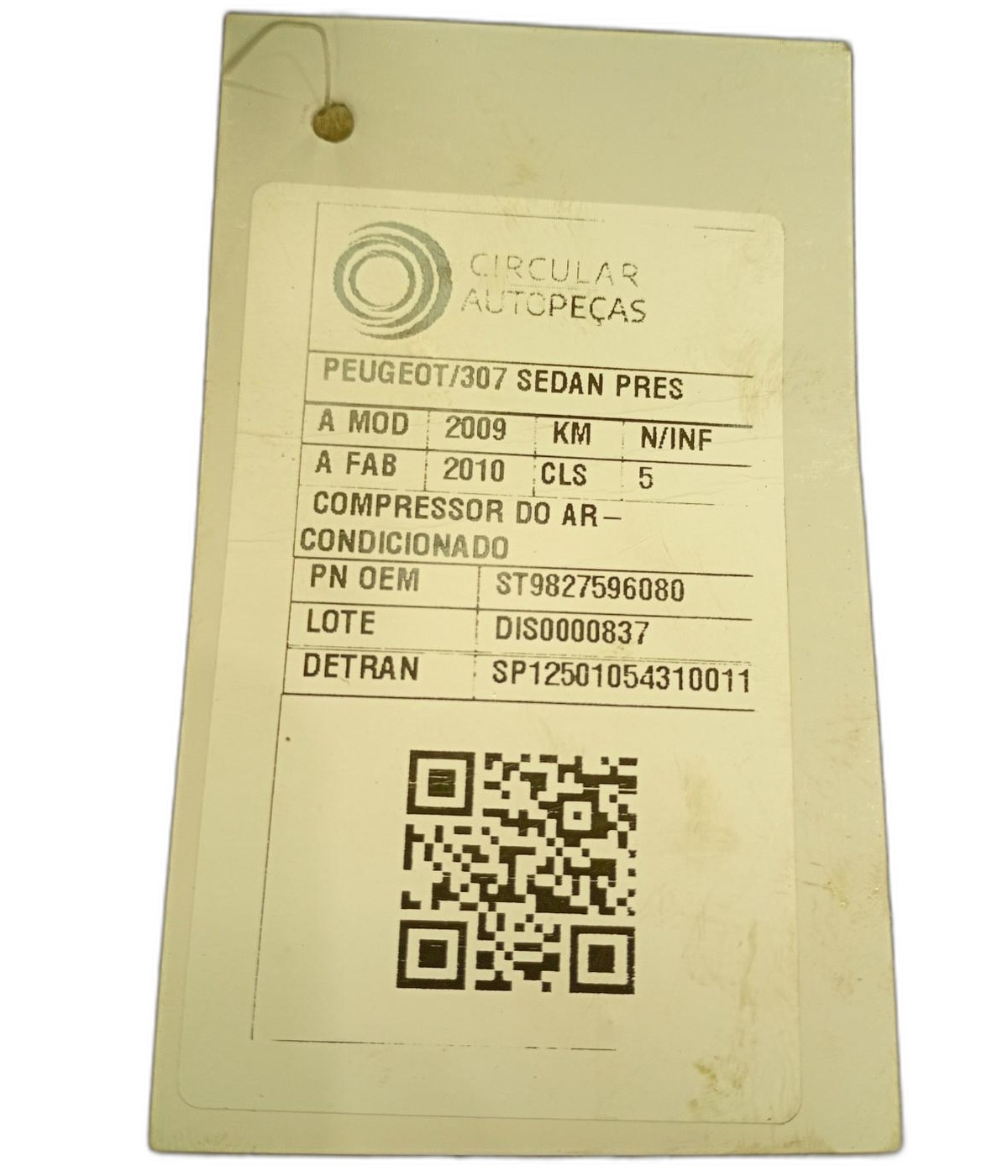 Compressor Ar 208 2008 C3 C4 307 1.5 1.6 2.0 2007/25 CSensor - ST9827596080 - 