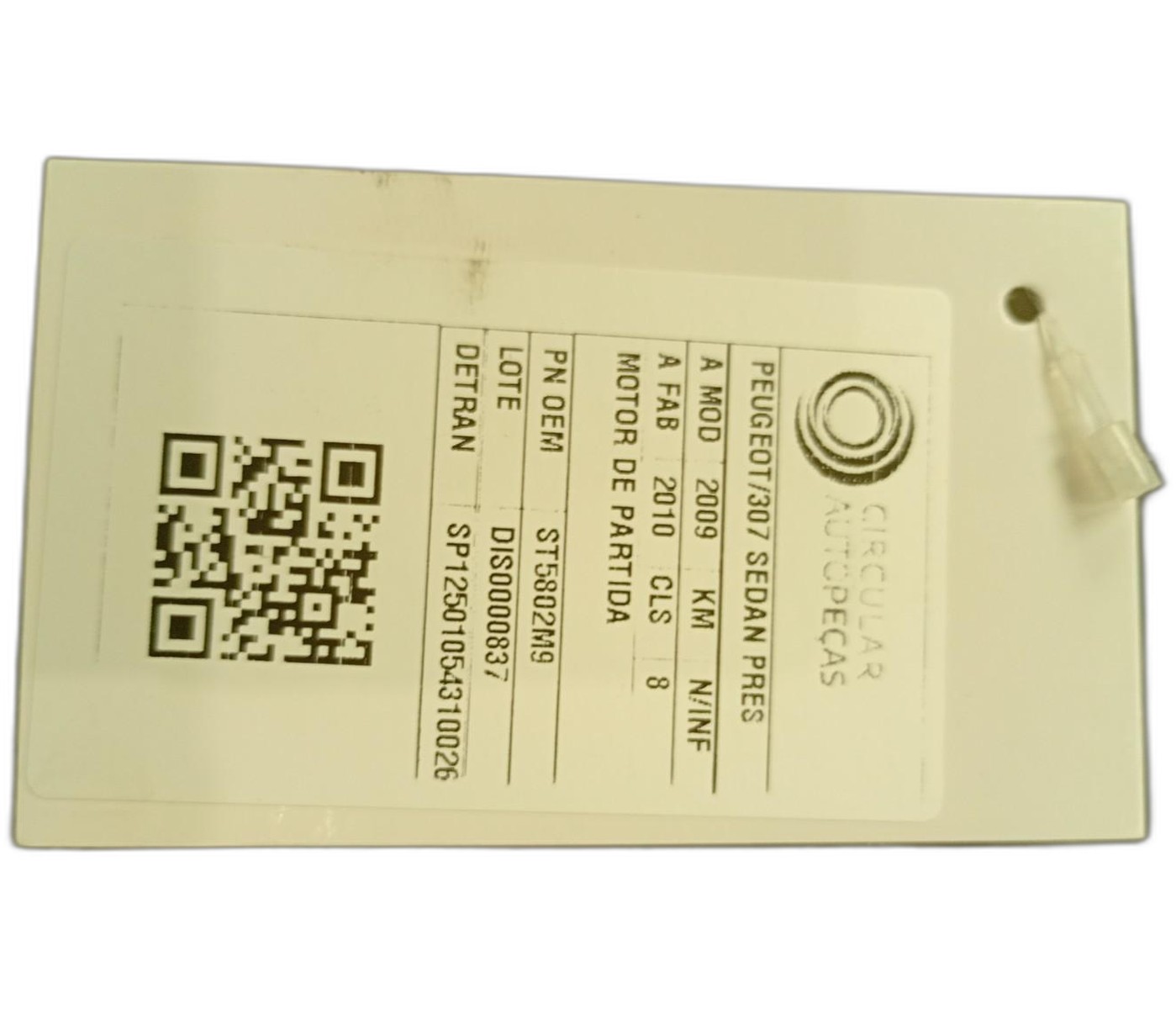 Motor Partida Arranque C3 C4 206 207 307 1.4 1.6 03/11 Valeo - ST5802M9 - 