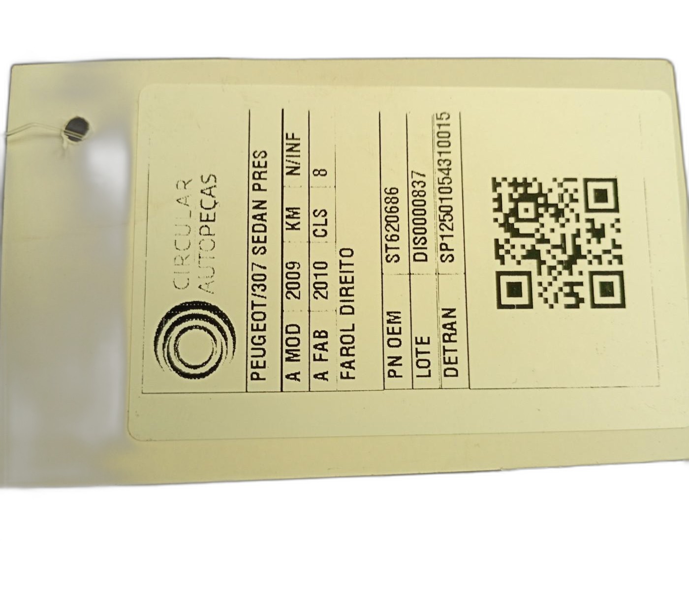 Farol Direito Peugeot 307 2006 a 2012 - ST620686 - 