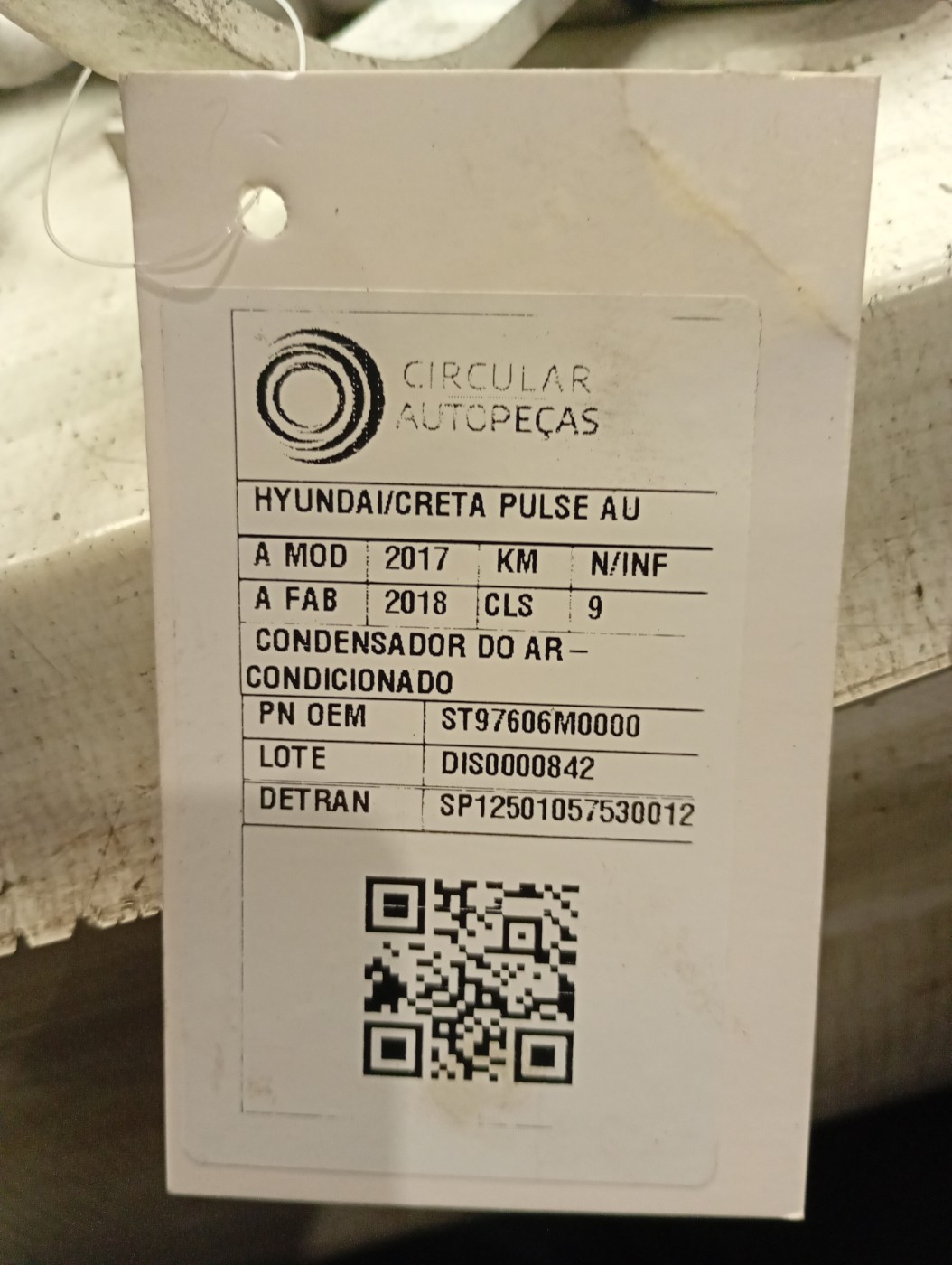 CONDENSADOR AR-CONDICIONADO HYUNDAI CRETA PULSE 1.6 2017/18 - ST97606M0000 - 