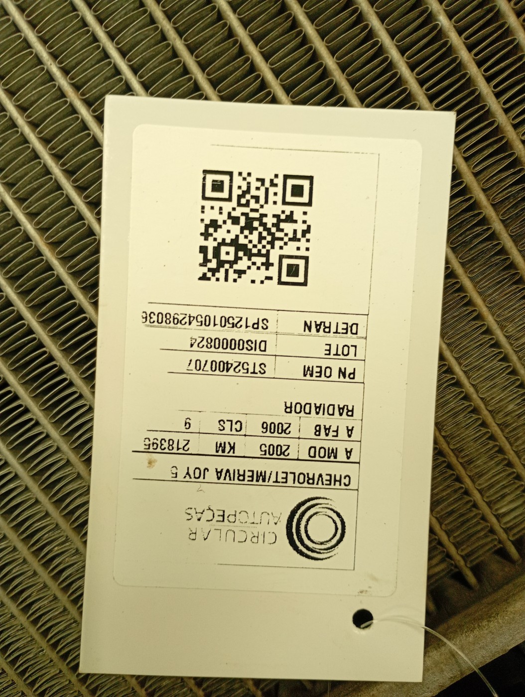 RADIADOR CHEVROLET MERIVA JOY 1.8 MPFI 8V 2005/2006 - ST52400707 - 