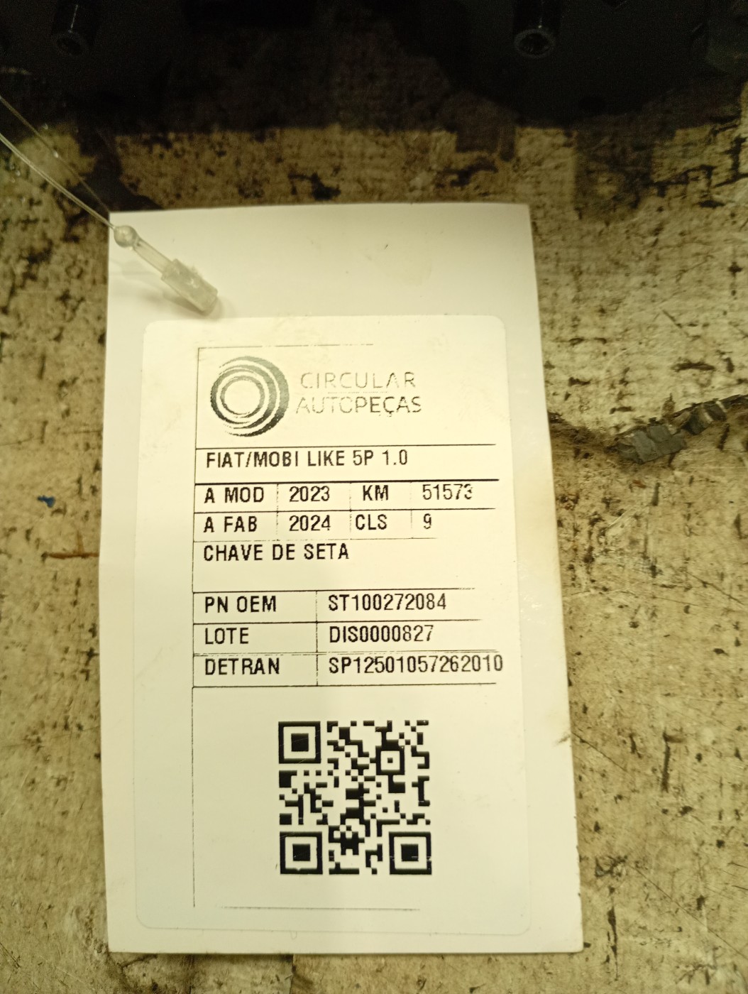 CHAVE SETA FIAT MOBI LIKE 1.0 FIRE FLEX 2023/2024 - ST100272084 - 