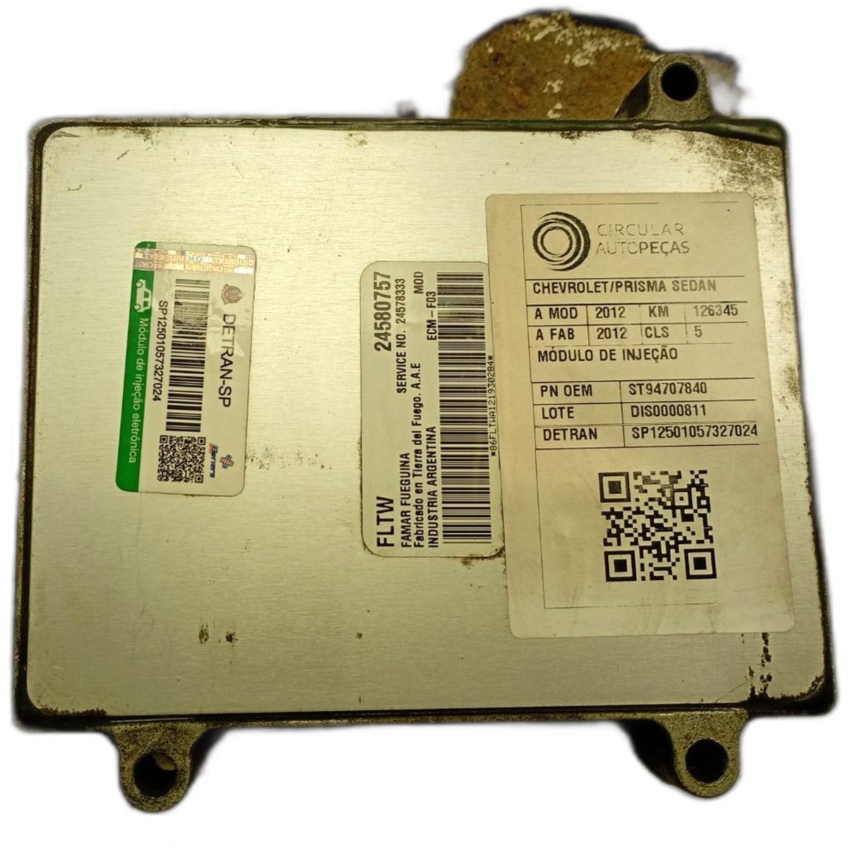 MÓDULO INJEÇÃO CHEVROLET PRISMA MAXX/ LT 1.4 8V 2012 - ST94707840 - 