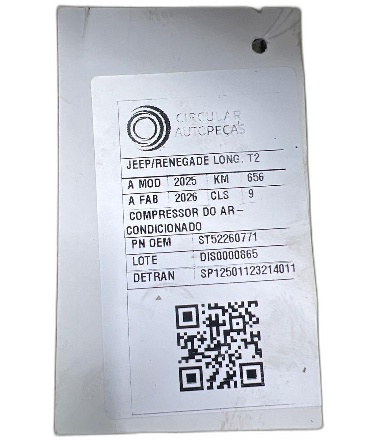 Compressor Ar Toro Renegade Compass Pulse Fastback 1.3 Turbo - ST52260771 - 