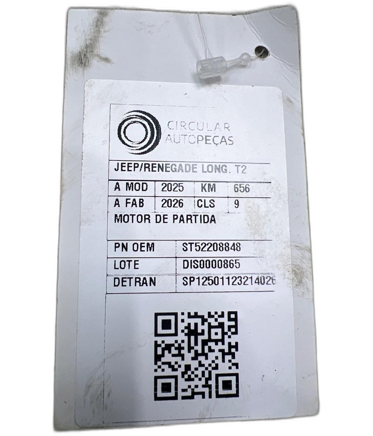 MOTOR PARTIDA JEEP RENEGADE LONG. T270 1.3 AUT. 2025/2026 - ST52208848 - 