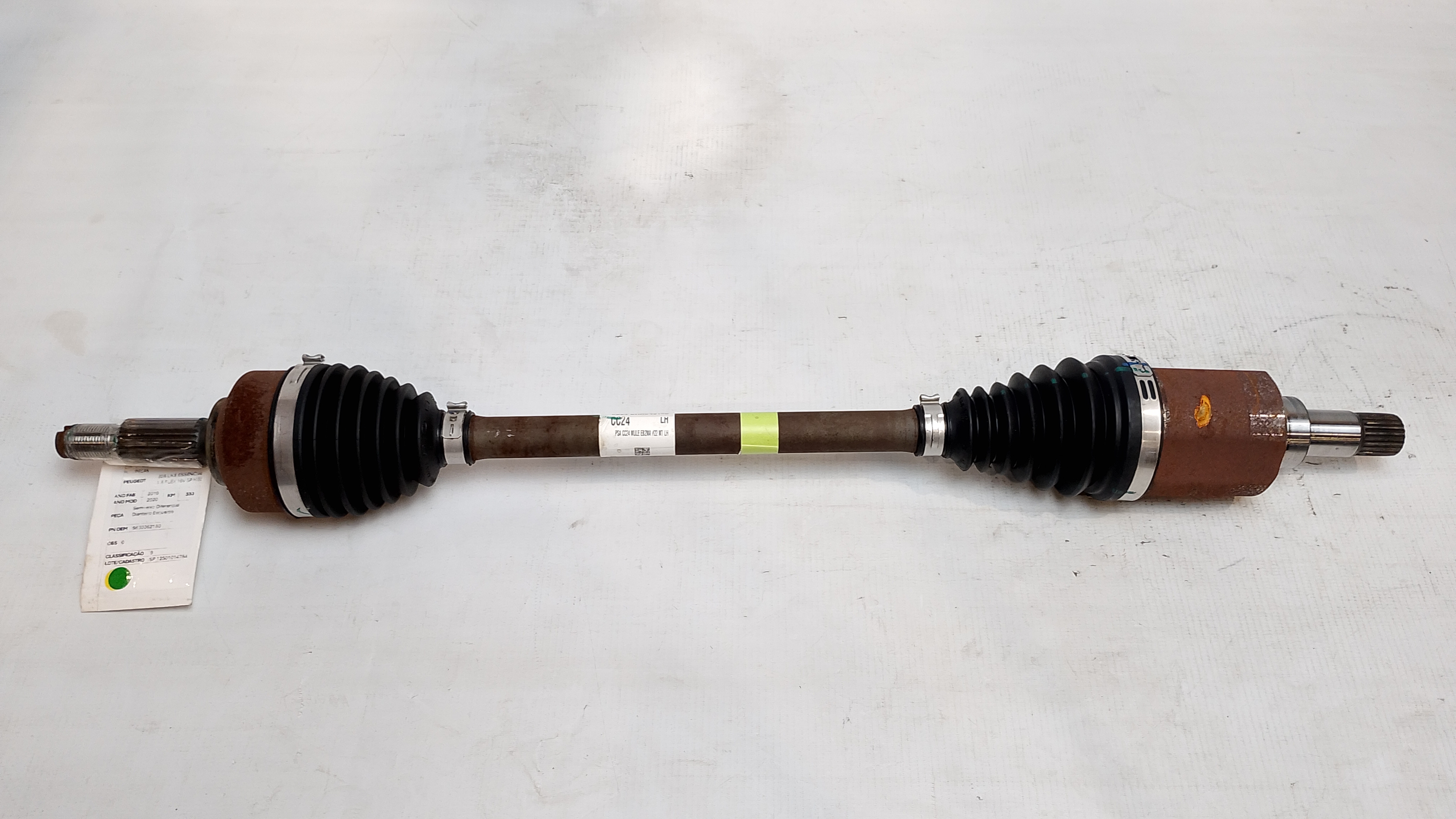 SEMI-EIXO DIFERENCIAL DIANTEI ESQUER PEUGEOT 208 LIKE 1.6 20 - 9830062180 - 