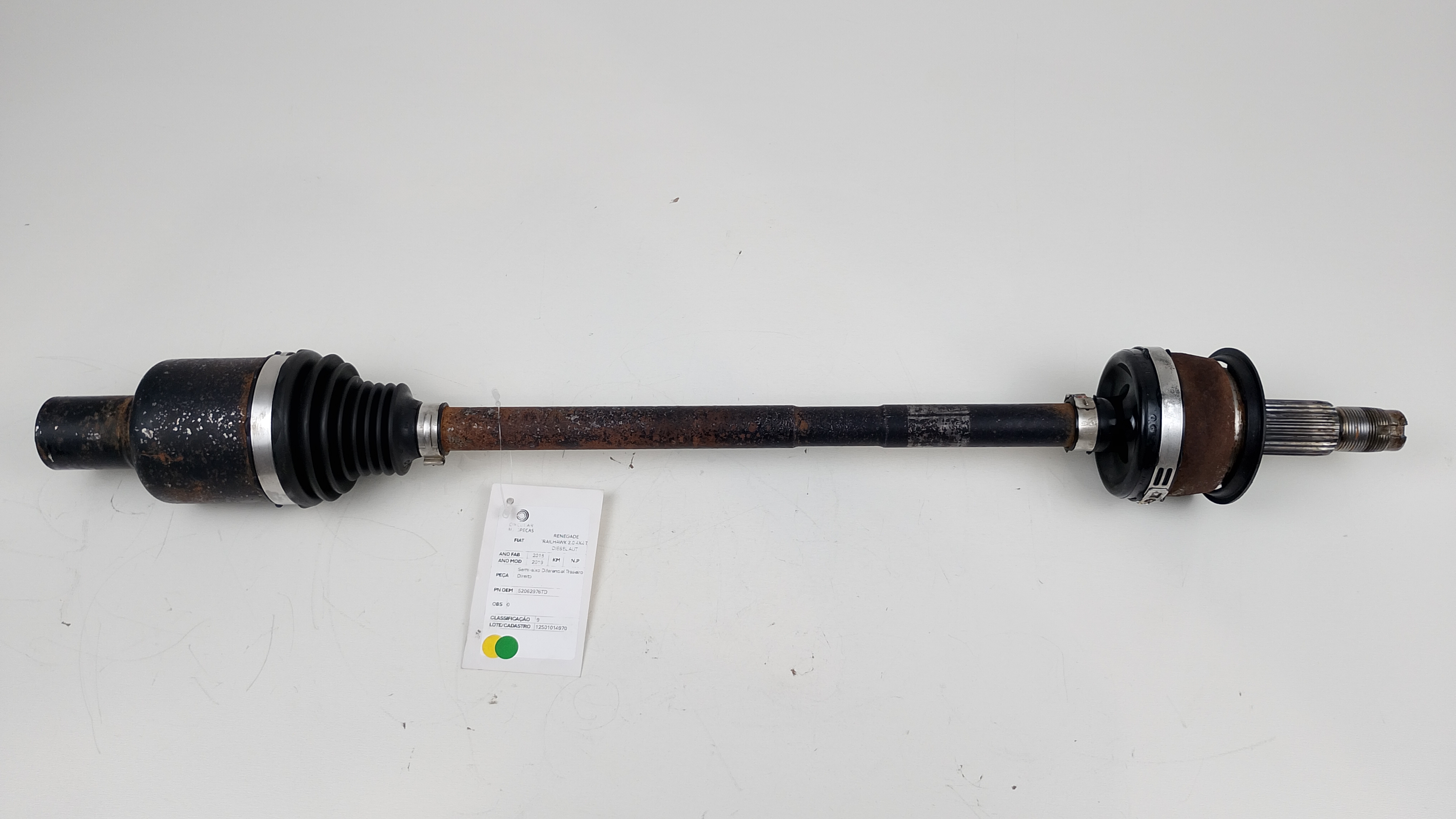 SEMI-EIXO DIFERENCIAL TRAS DIR JEEP RENEGADE TH 2.0 2018/19 - 52062976TD - 