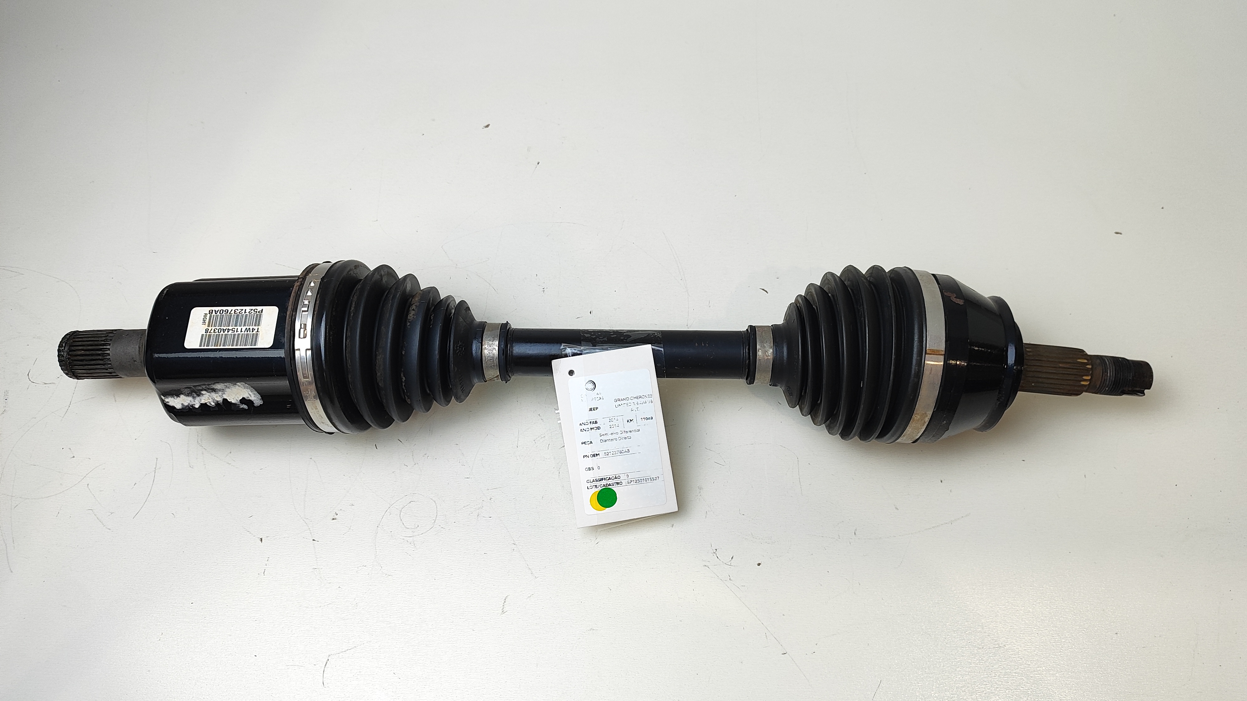 SEMIEIXO DIFERENCIAL DIANT. DIREITO JEEP GRAND CHEROKEE 2014 - 52123760AB - 