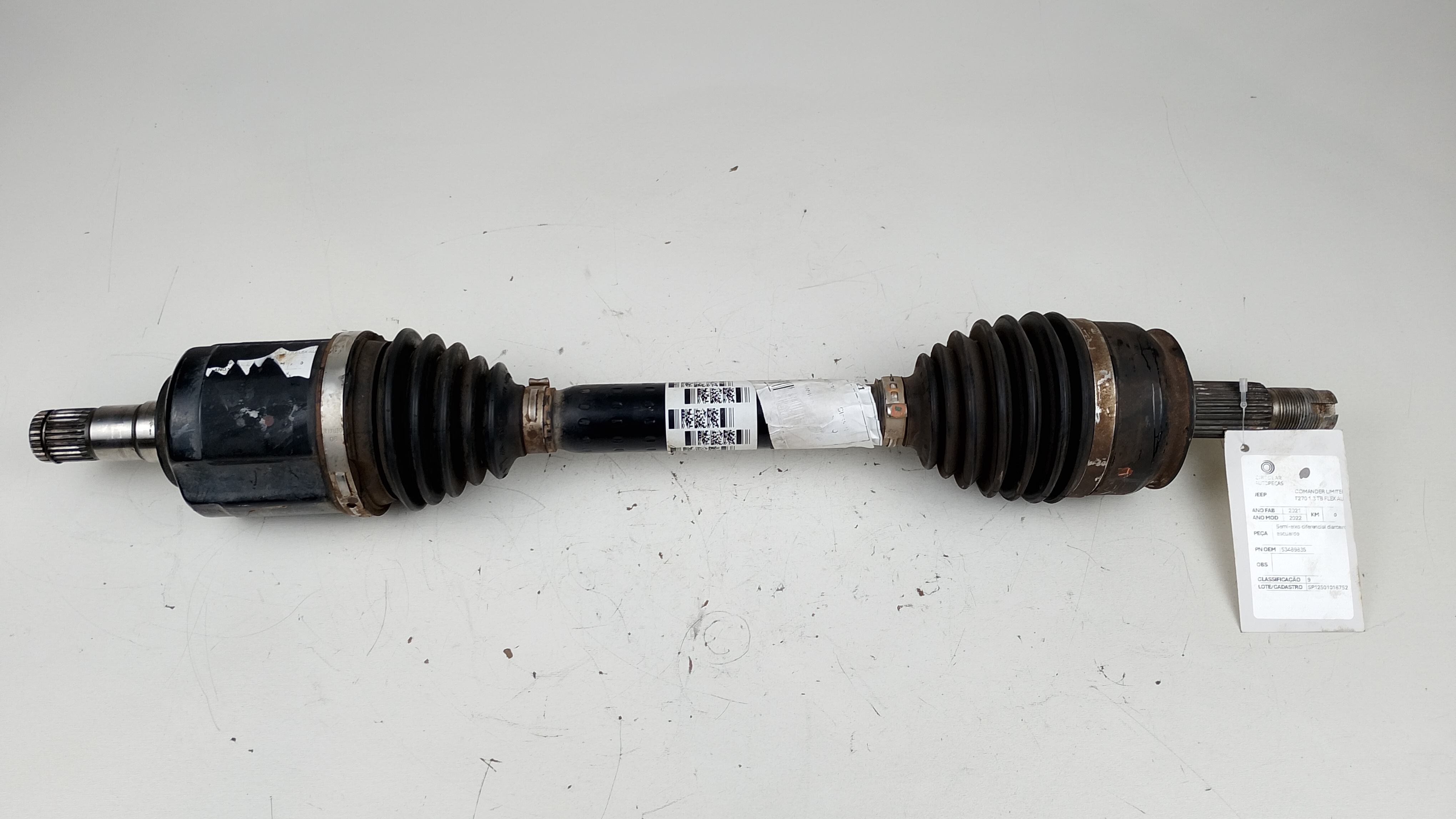SEMI-EIXO DIFERENCIAL DIANT ESQ JEEP COMMANDER OVER 1.3 21/2... - 53489835 - 