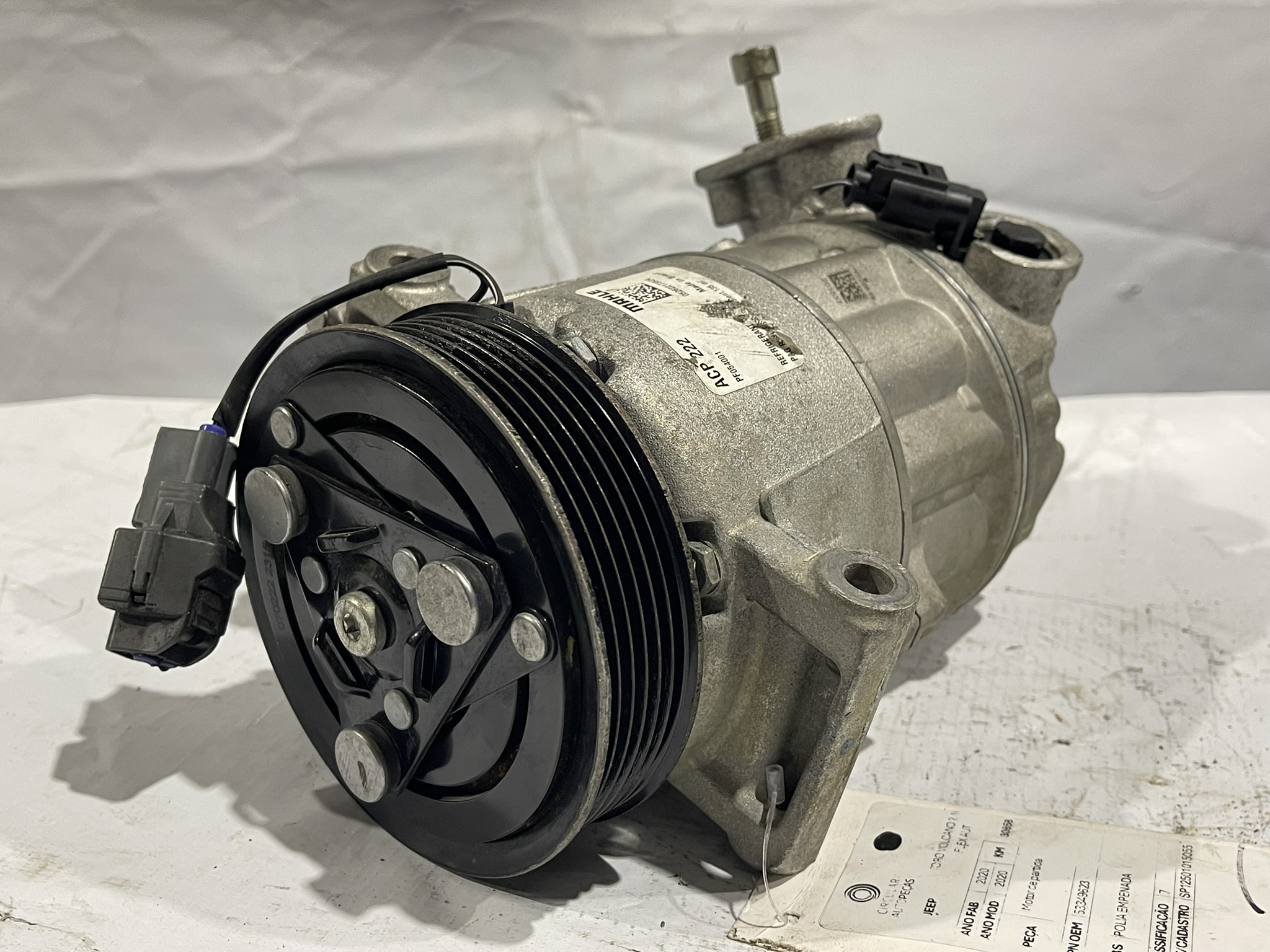 COMPRESSOR AR CONDICIONADO FIAT TORO VOLCANO 2.4 2020 - 53349623 - 