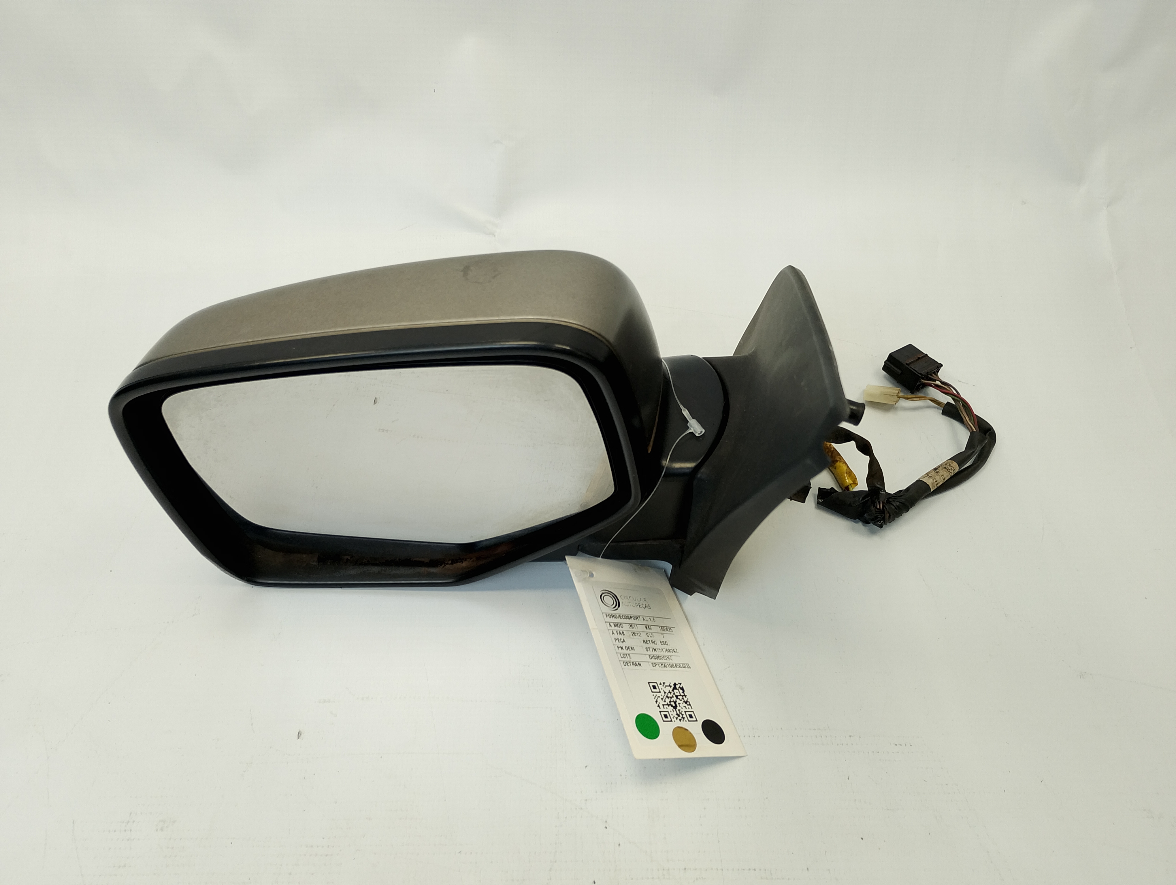 RETROVISOR ESQUERDO FORD ECOSPORT XL 1.6 FLEX 8V 2011/2012 - 7N1517683AC - 