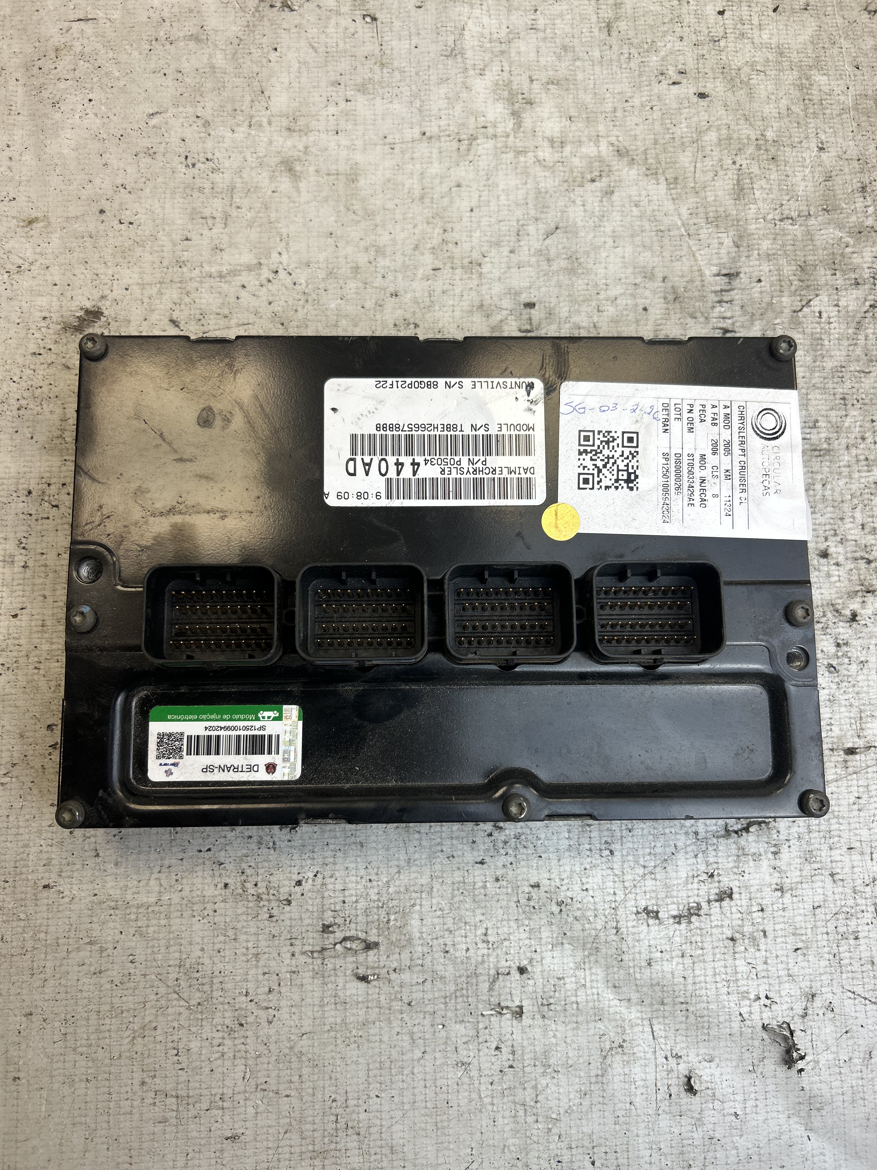 MÓDULO INJEÇÃO CHRYSLER PT CRUISER CLASSIC 2.4 2005/2006 - 05033429AE - 