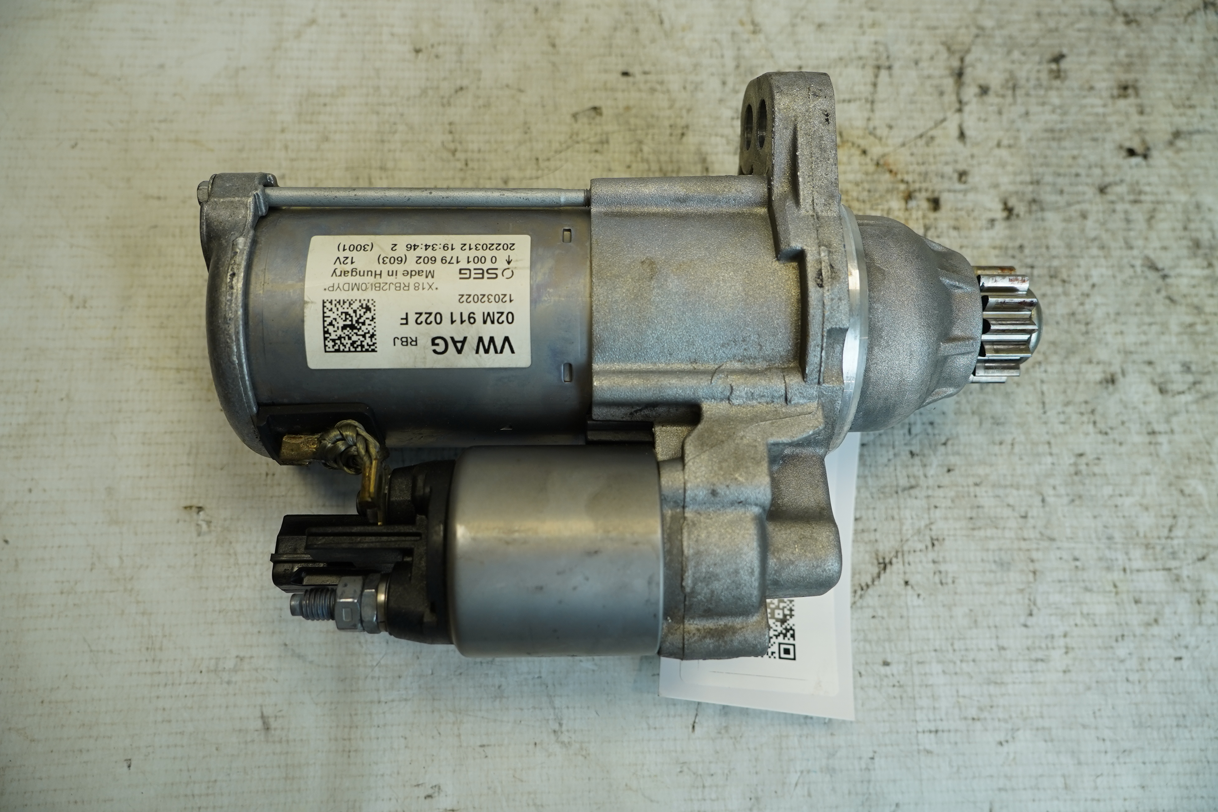 MOTOR PARTIDA VOLKSWAGEN VIRTUS HIGHLINE 200 TSI 1.0 2022 - 02M911024J - 