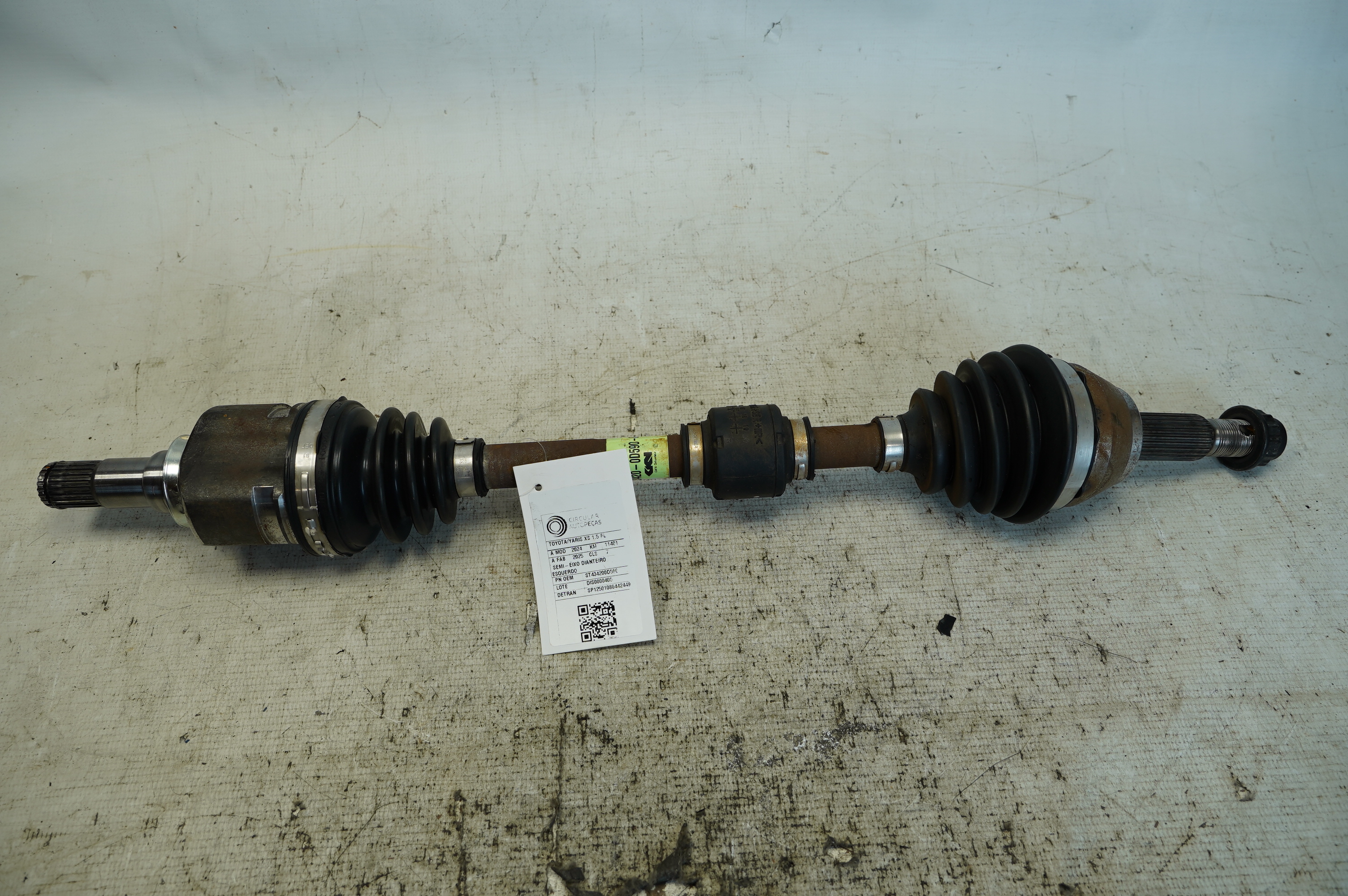 SEMIEIXO D E TOYOTA YARIS XL LIVE 1.3 FLEX 16V 5P AUT 20/21 - 434200D590 - 