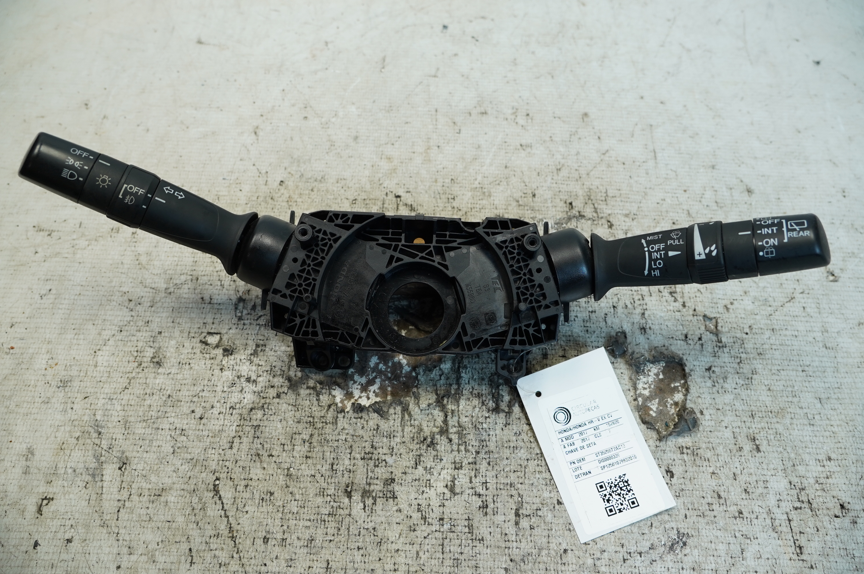 CHAVE SETA HONDA HR-V EX 1.8 FLEXONE 16V 2017 - 35255T2AC12 - 