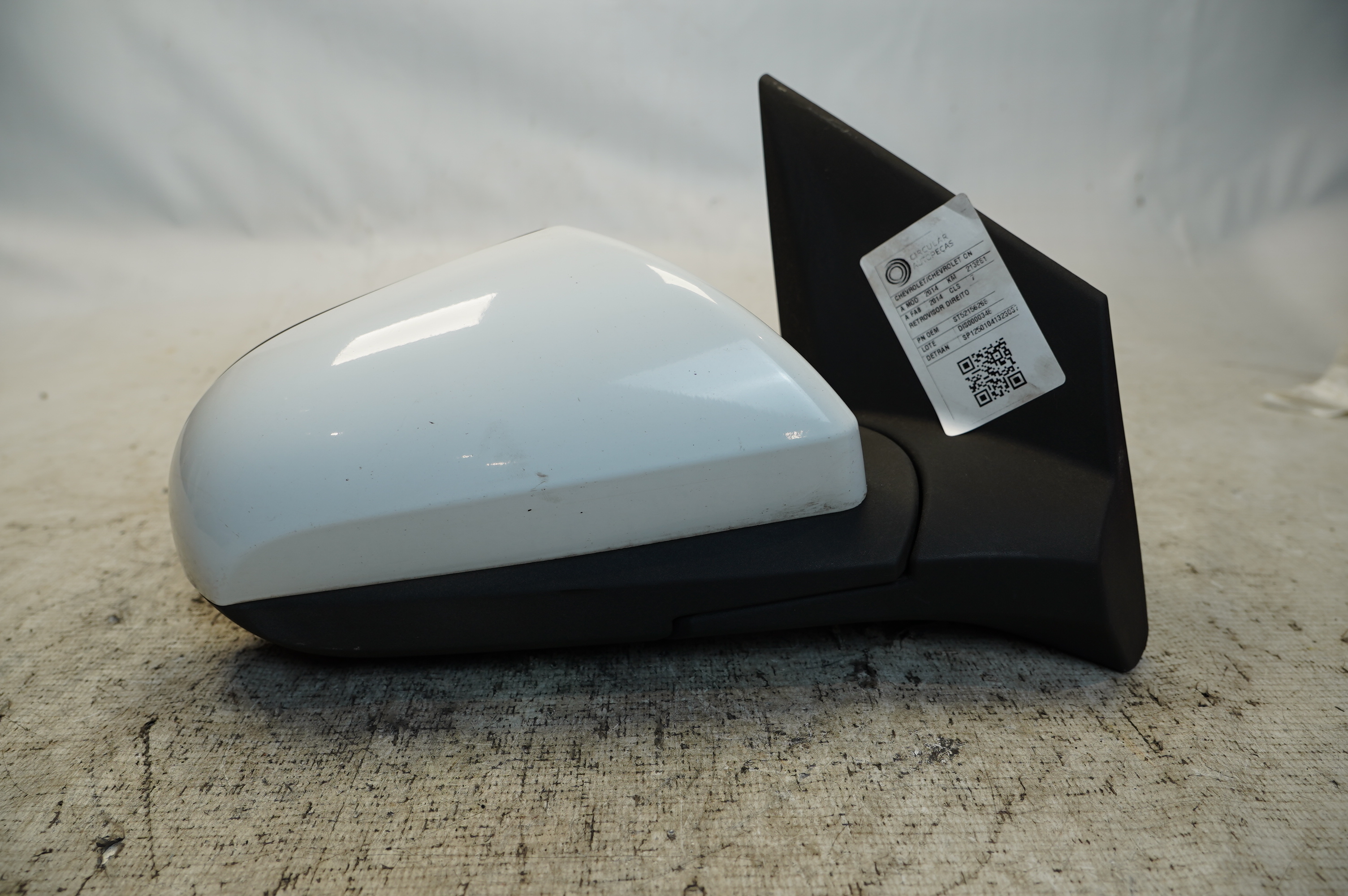 RETROVISOR DIREITO CHEVROLET ONIX HATCH LT 1.0 BRANCO 2014 - 52156268 - 