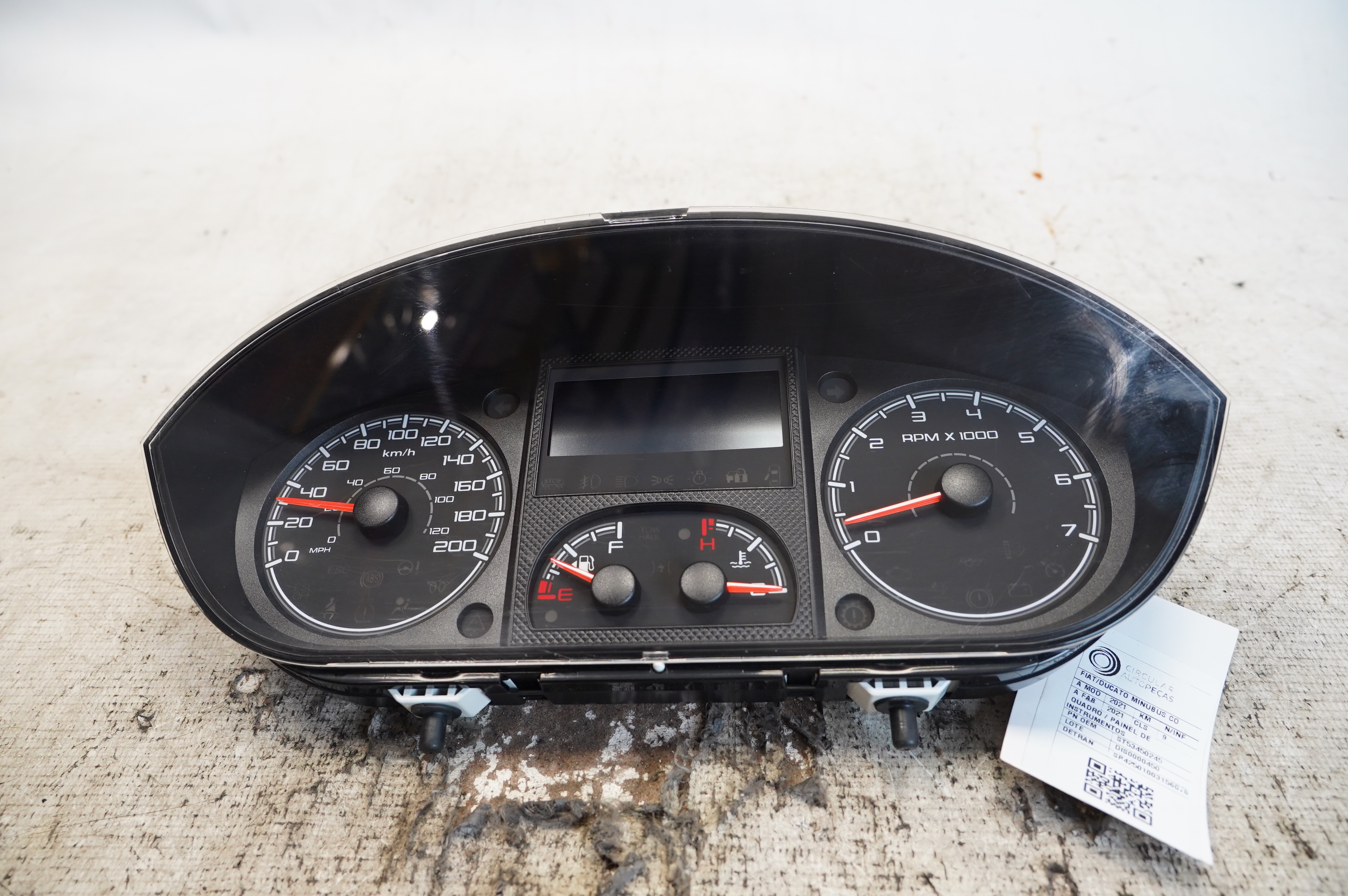 QUADRO PAINEL INSTRUMENTOS FIAT DUCATO CARGO CURTO 2.3 18 - 53450245 - 
