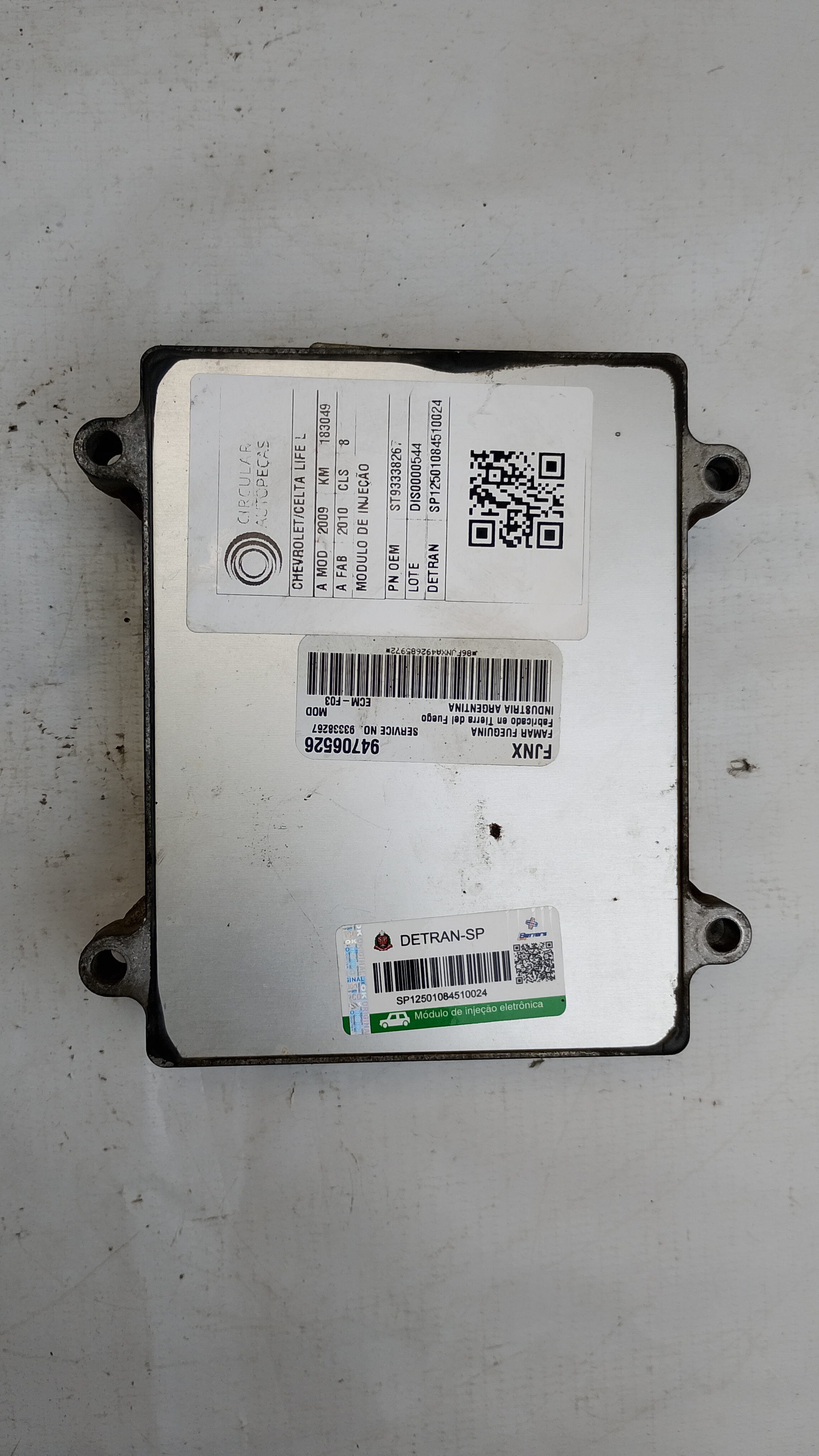 MÓDULO INJEÇÃO CHEVROLET CELTA LIFE/ LS 1.0 MPFI 2010 - 93338267 - 