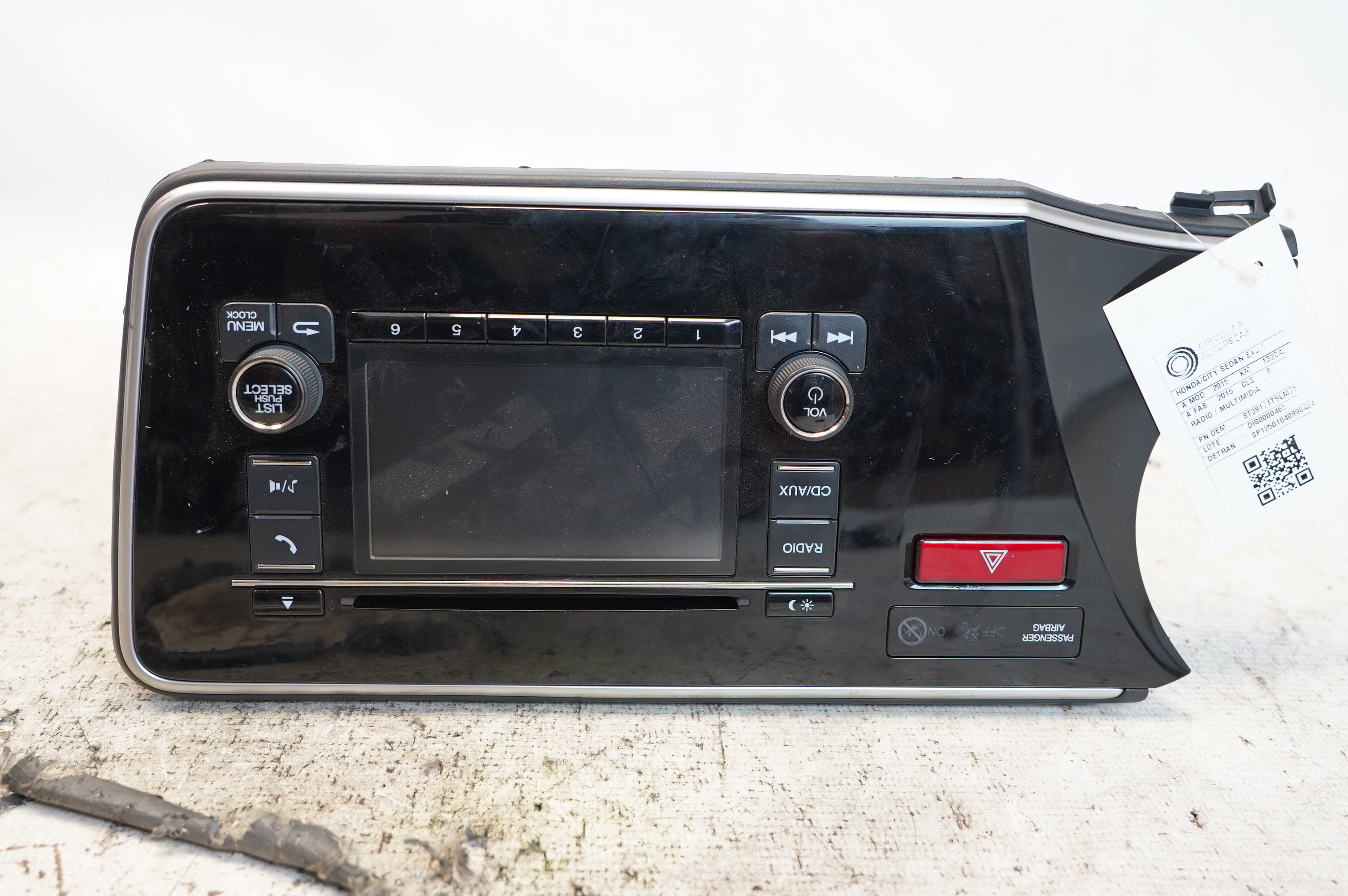 RÁDIO MULTIMÍDIA HONDA CITY SEDAN EXL 1.5 FLEX 2015 - 39171T9LM71 - 